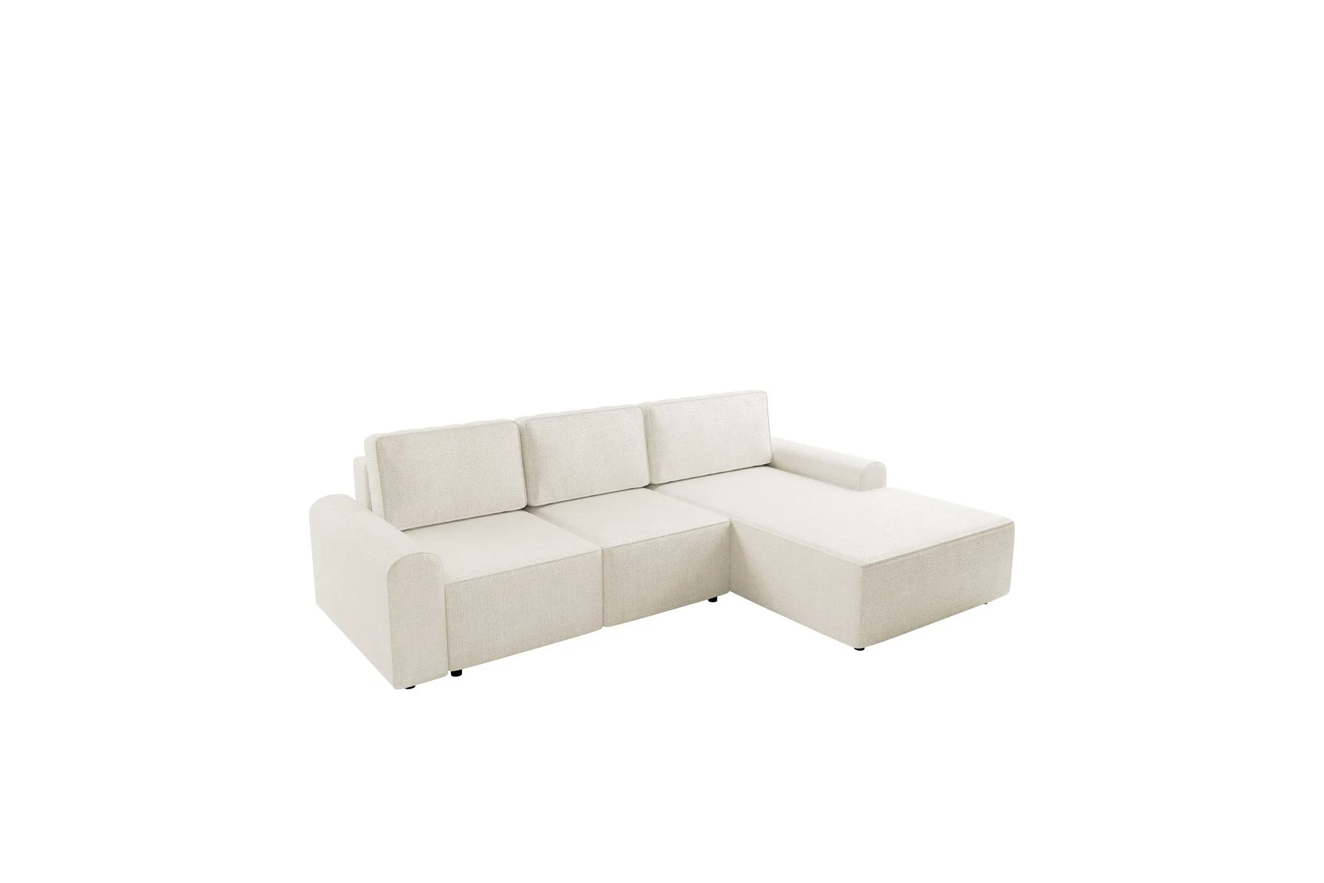 Bella B&auml;ddsoffa med Divan 3-sits i Plysch - Beige