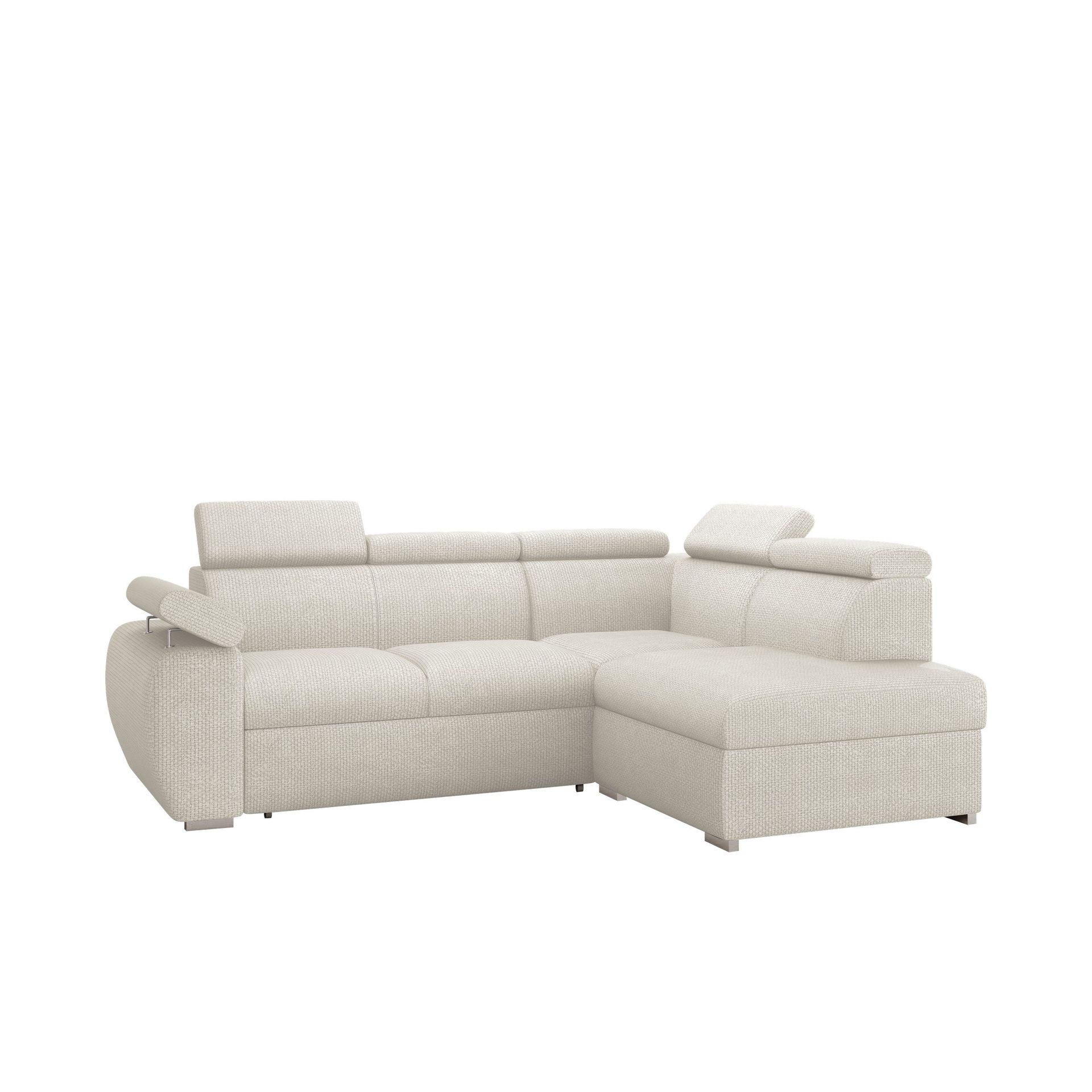 Binche 4-sits B&auml;ddsoffa sch&auml;slong h&ouml;ger med f&ouml;rvaring - beige