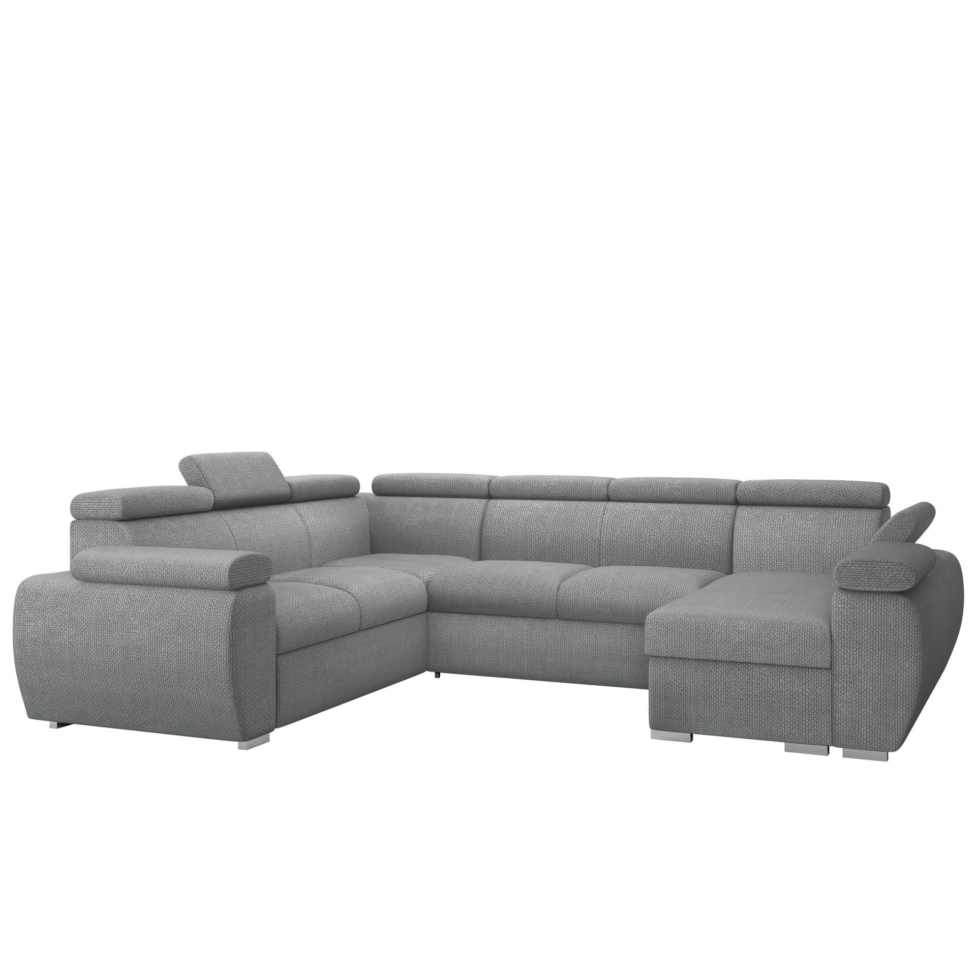 Binche 6-sits Bäddsoffa hörn med divan höger och förvaring - Flow 17