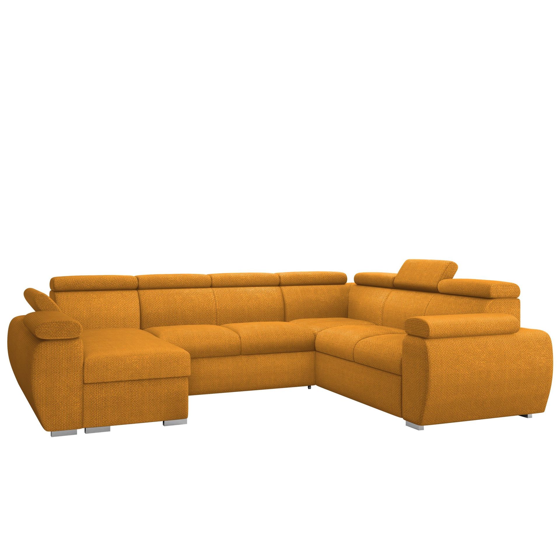 Binche 6-sits Bäddsoffa hörn med divan vänster och förvaring - Flow 10