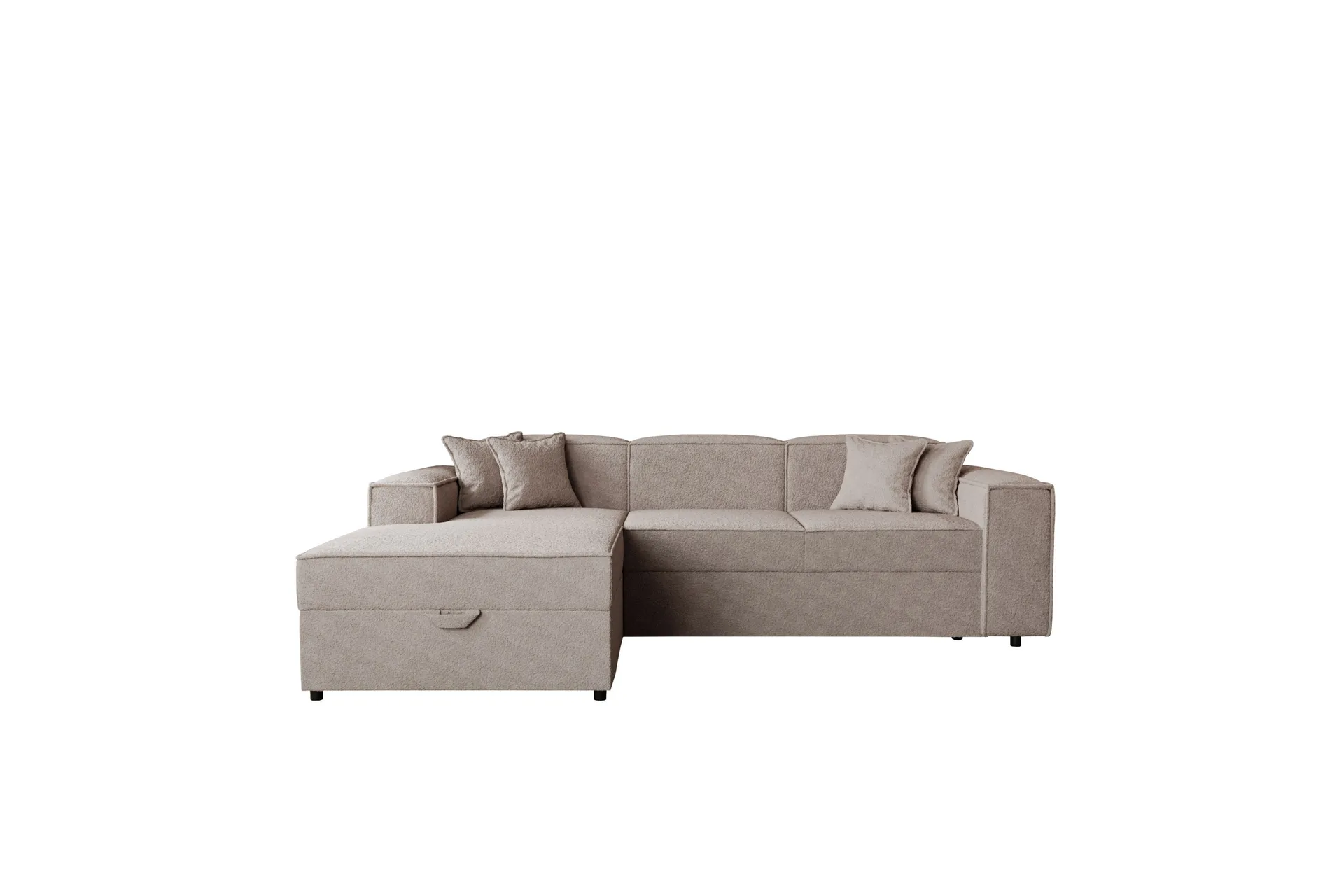 bizantine bäddsoffa m. divan 3-sits - grå