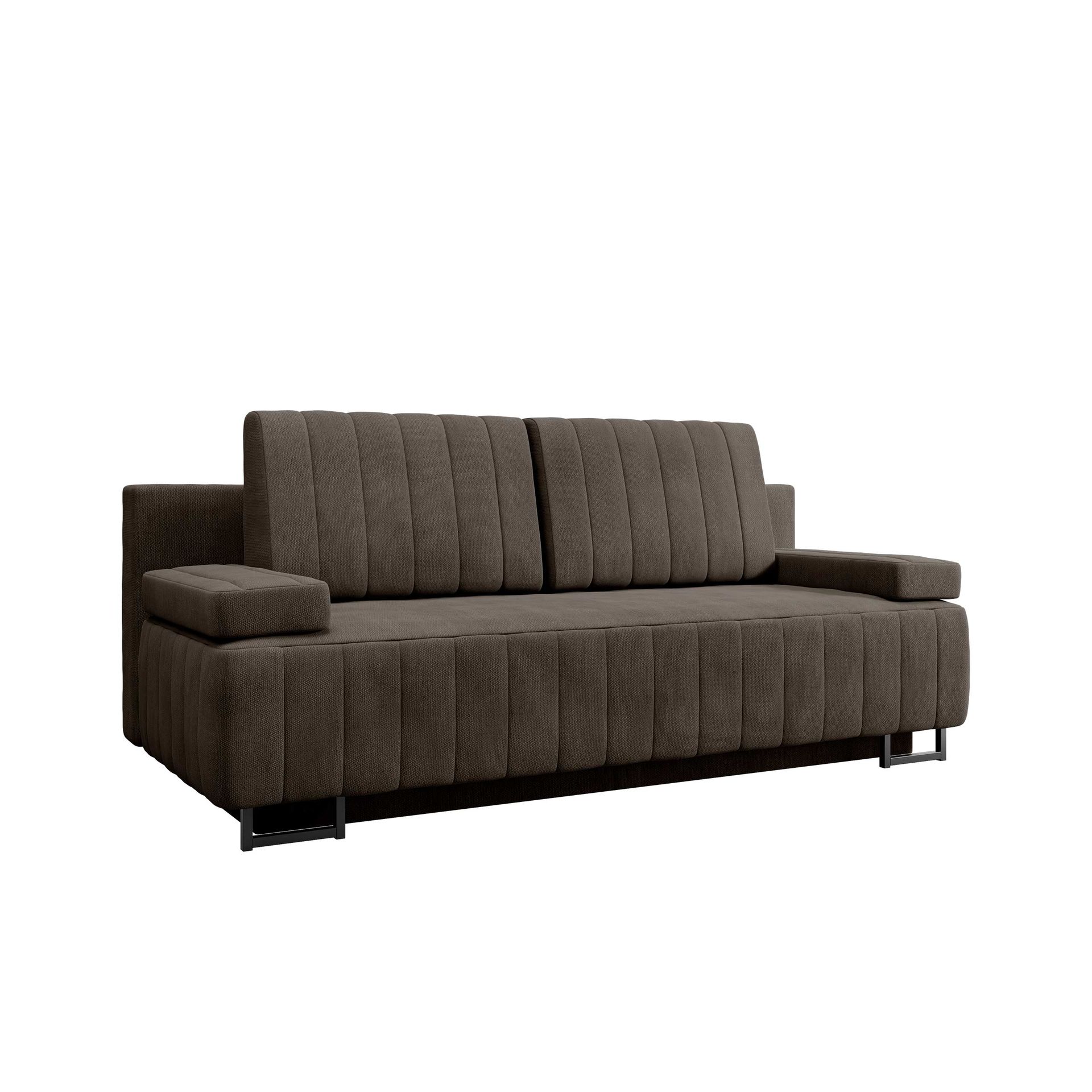 Bonsall 3-sits Bäddsoffa med förvaring - brun