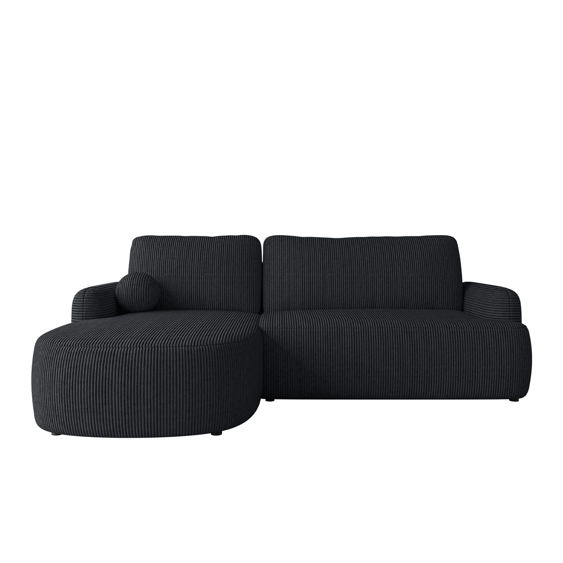 Branrel 3-sits Soffa med divan - svart