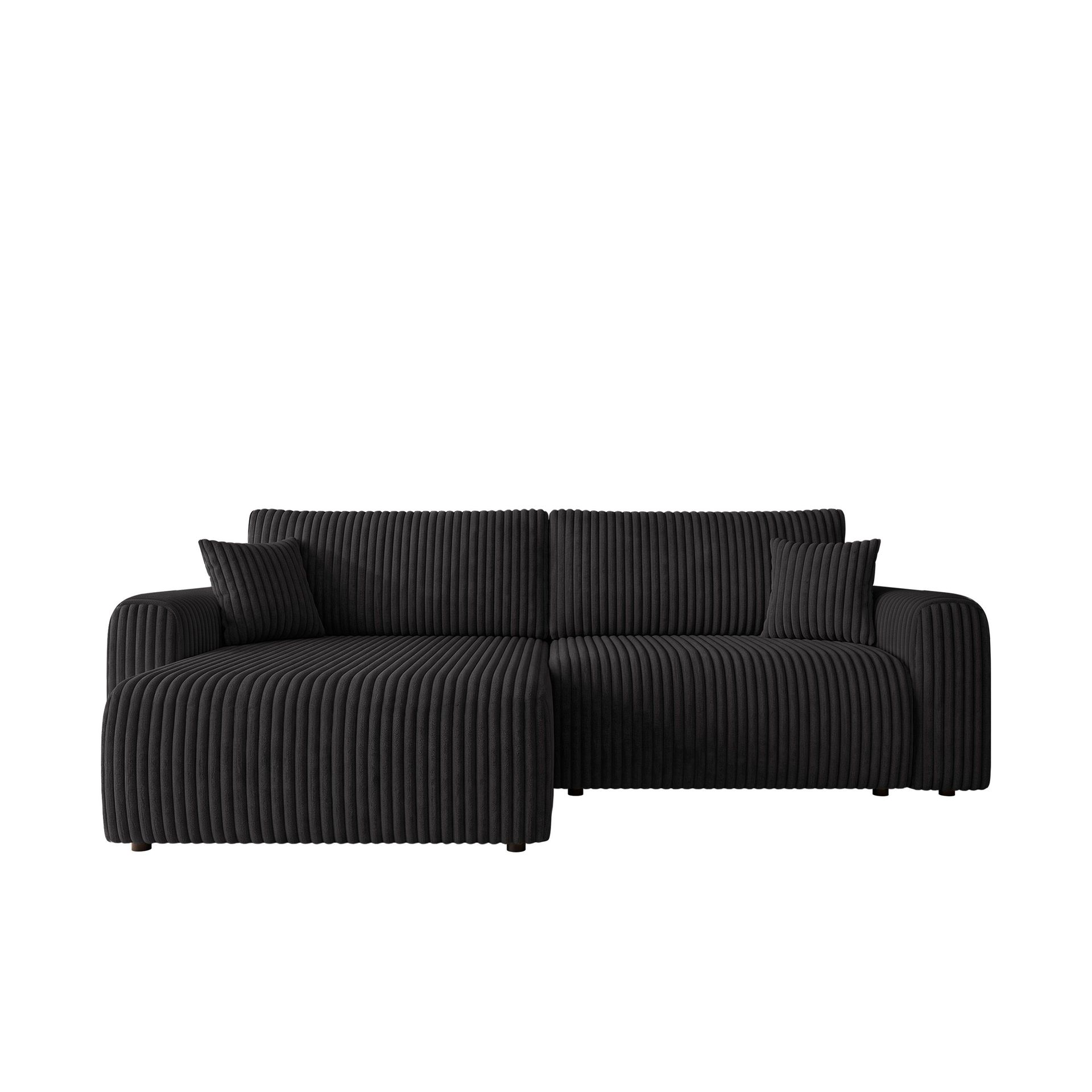 Brenor 3-sits Bäddsoffa med divan Vänstervänd - svart