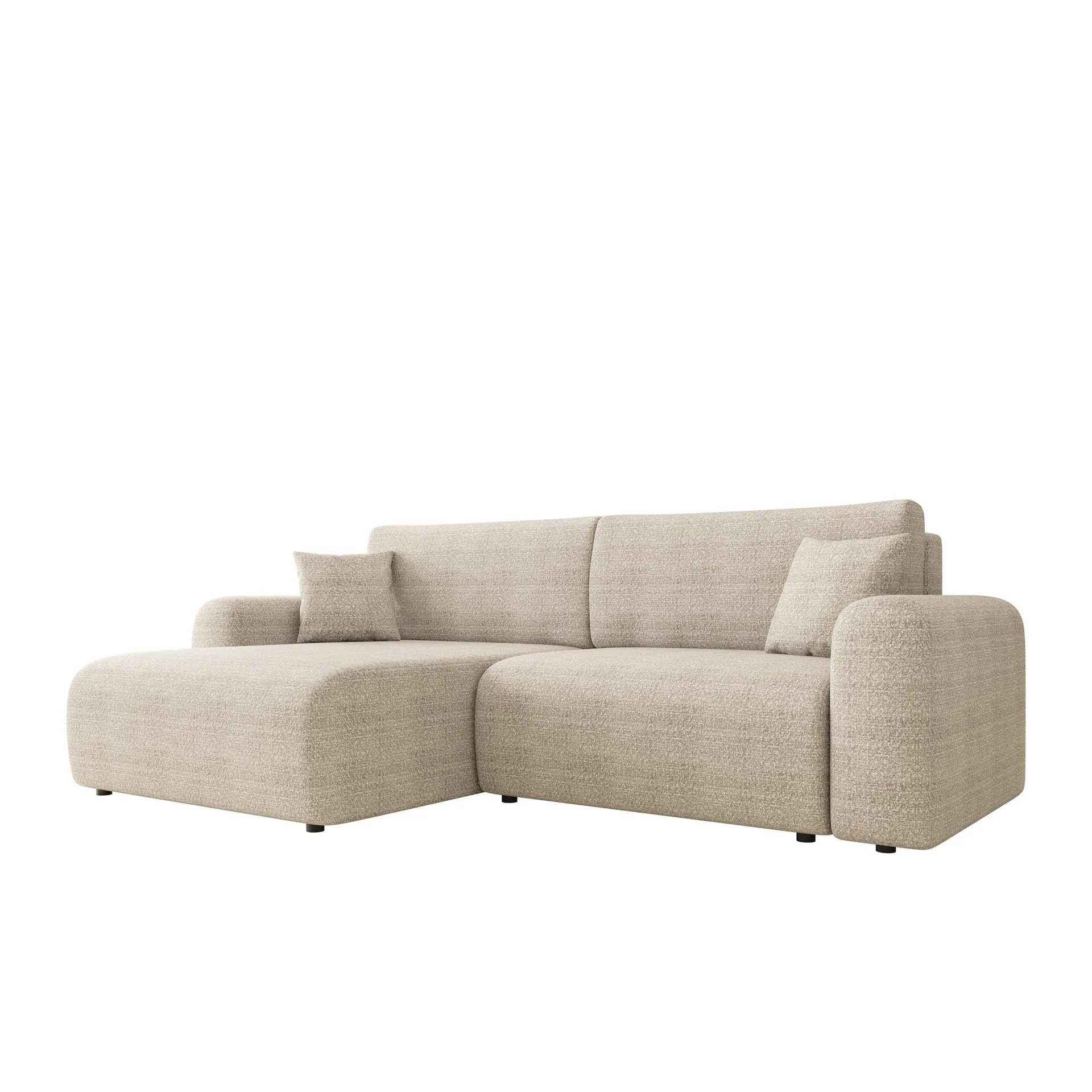 brenor bäddsoffa med divan 3-sits - brun