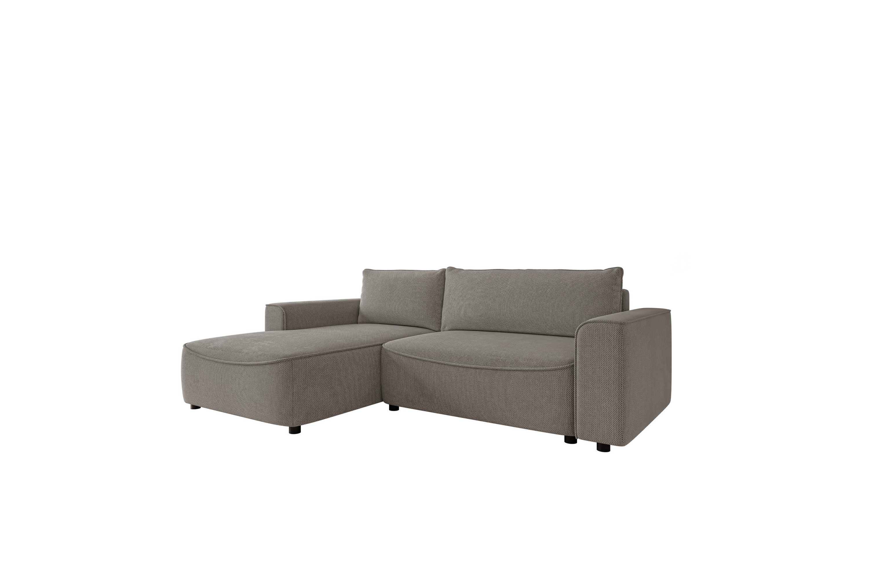 Burketown Bäddsoffa med Divan 3-sits i Sammet Grå