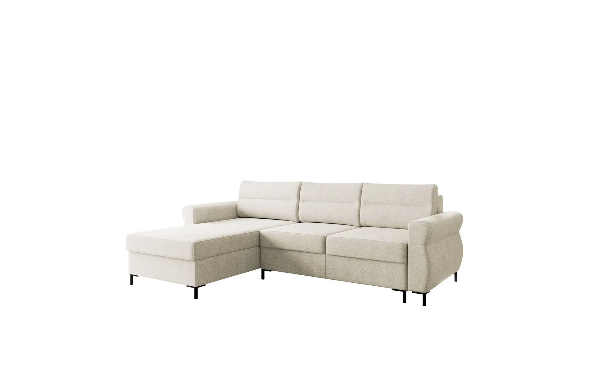 Busness B&auml;ddsoffa med Divan 3-sits i Plysch - Beige