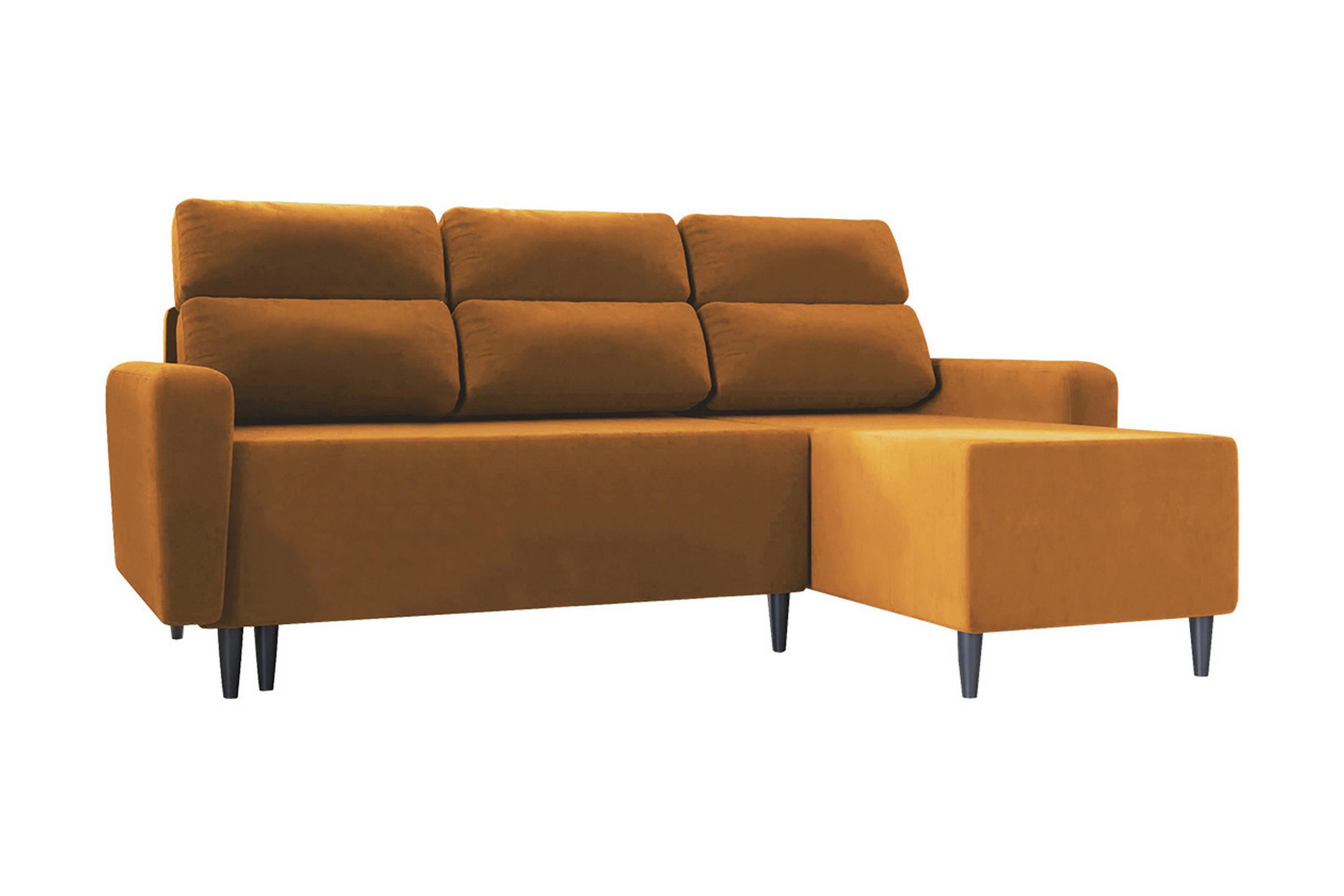 3-sits Bäddsoffa med Divan Akiruno Vänster Sammet/Brun