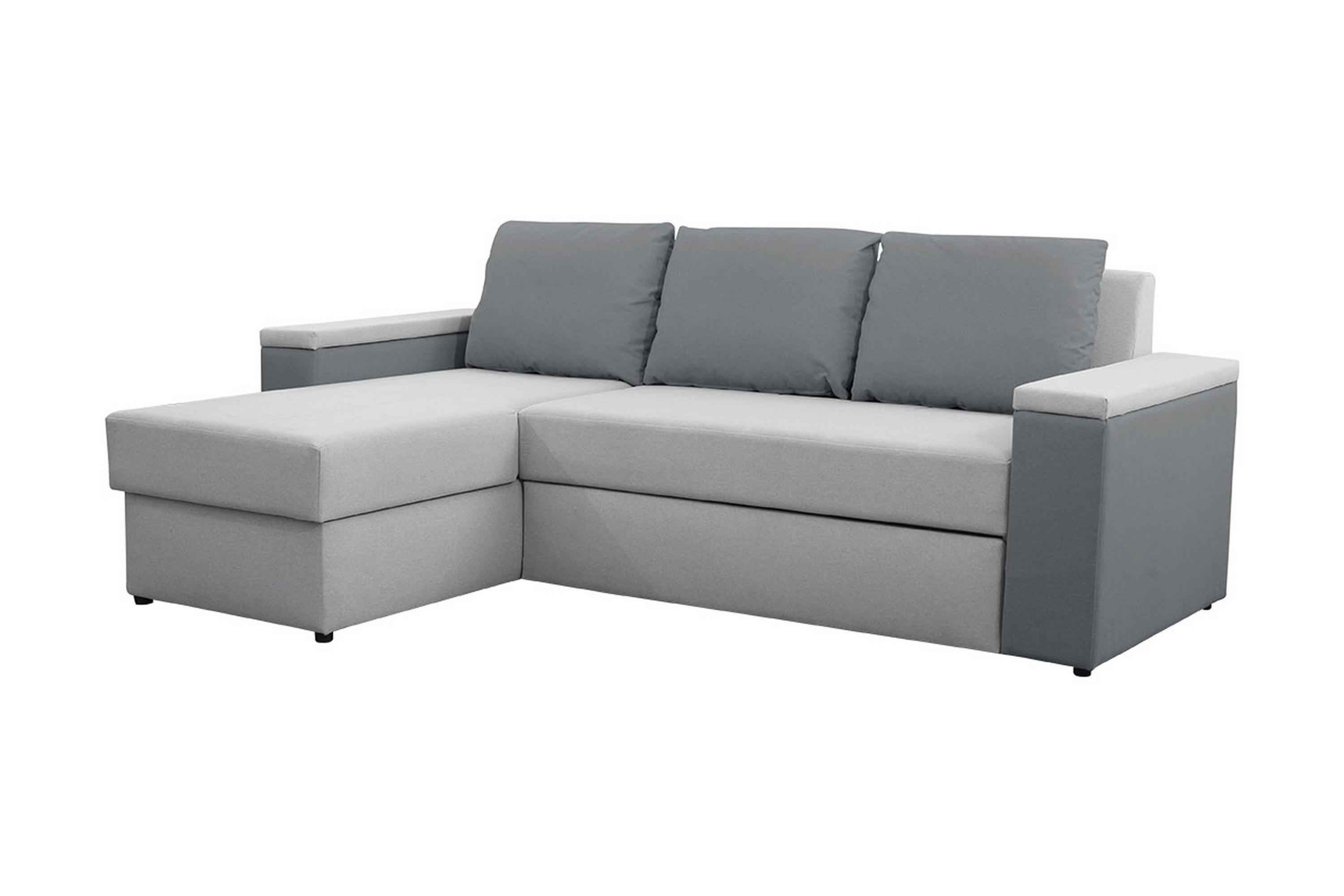 3-sits Bäddsoffa med Divan Herisa med Förvaring Grå