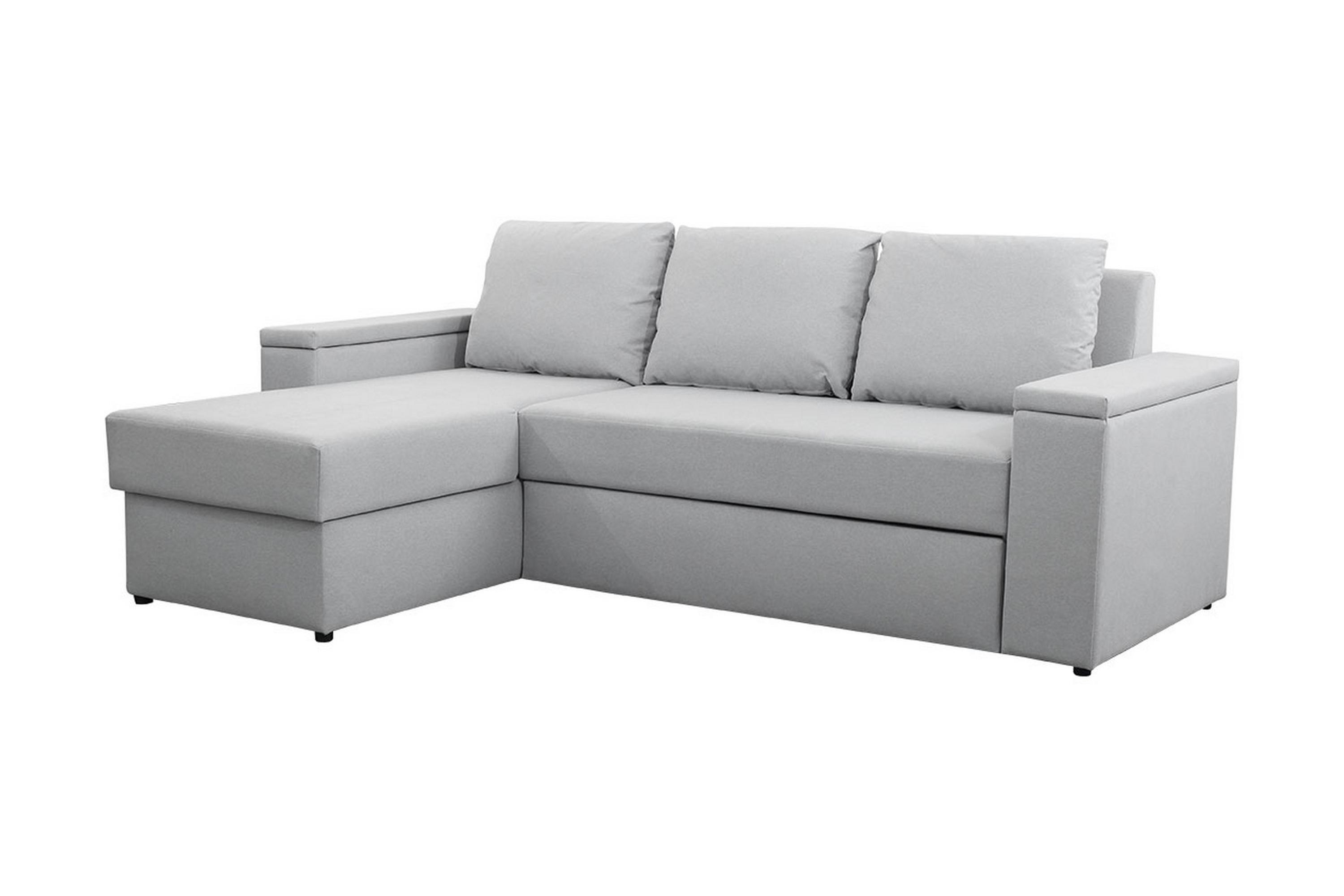 3-sits Bäddsoffa med Divan Herisa med Förvaring Ljusgrå