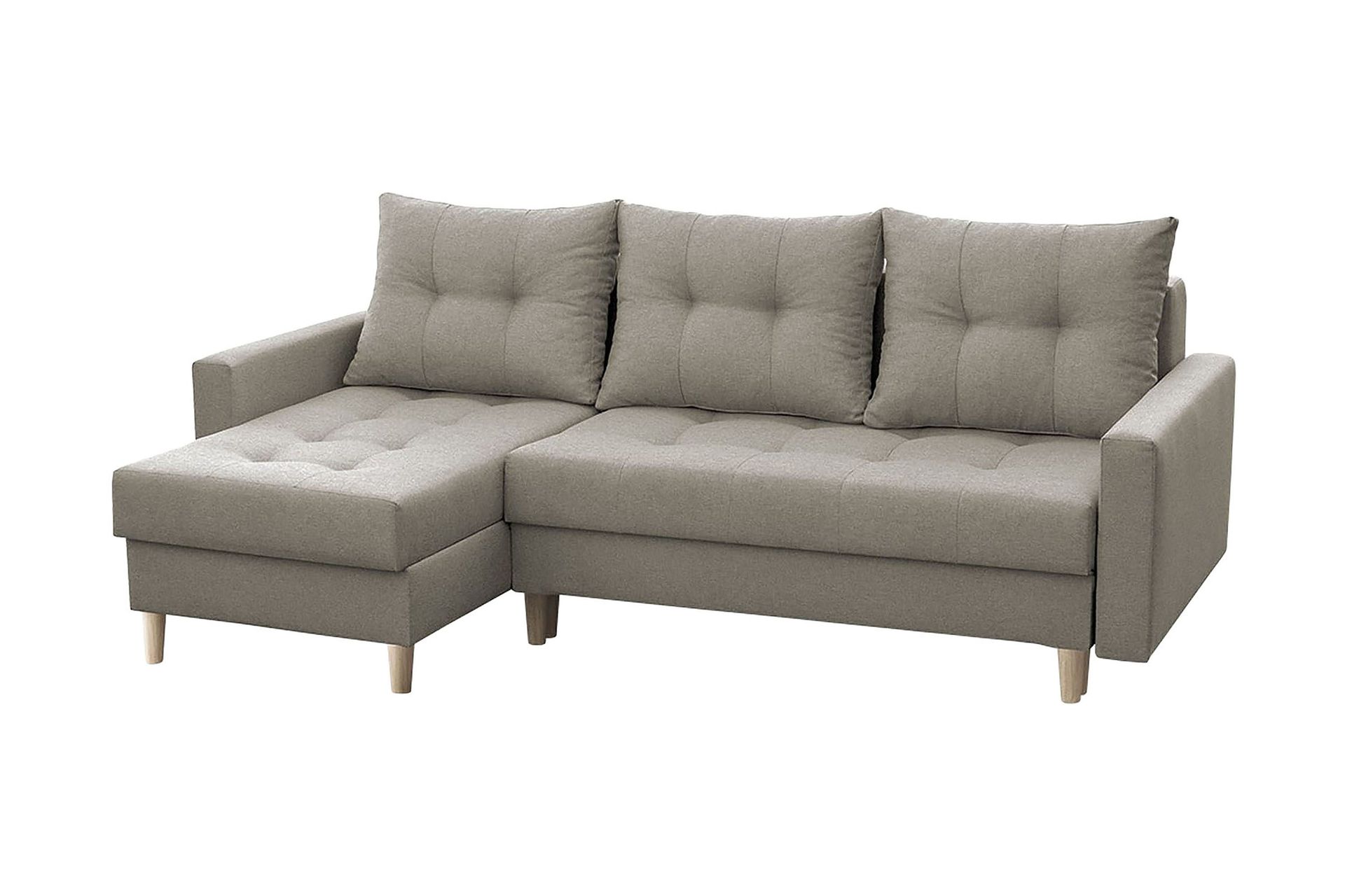 Bodo Divanbäddsoffa 222x140x90 cm - Beige/Grå