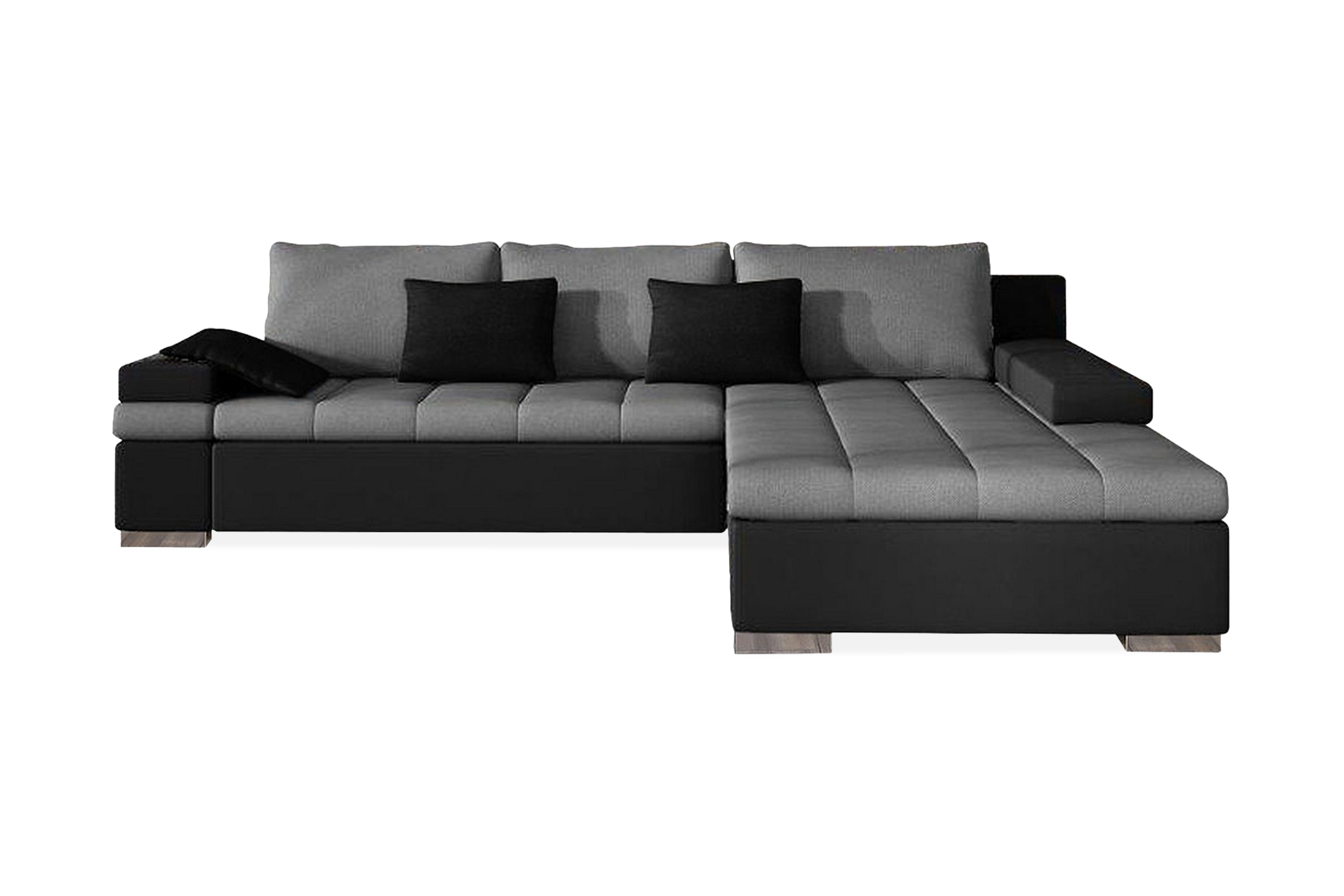 Bäddsoffa Consuelo med Divan Höger Grå