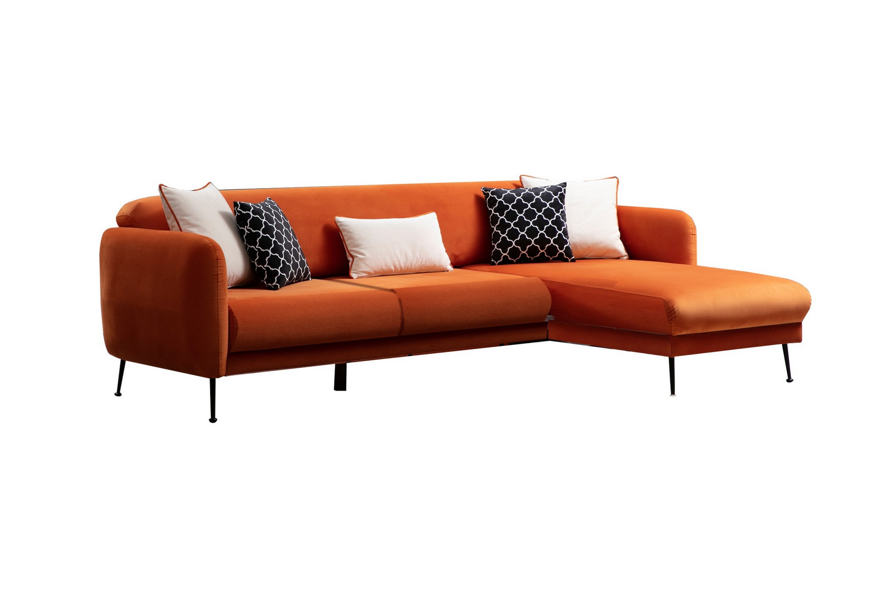 Bäddsoffa Daquawn med Divan Höger Orange