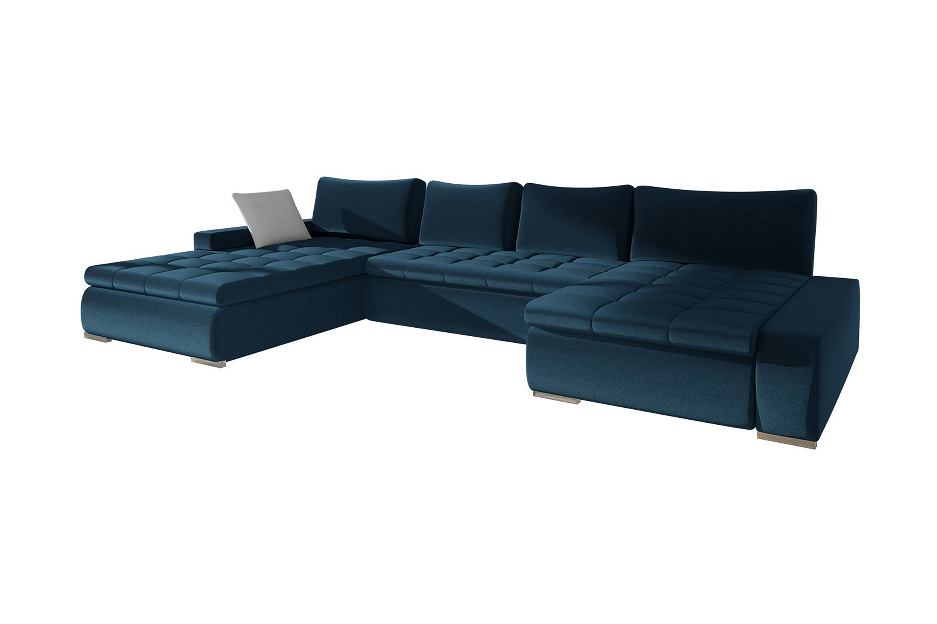 Bäddsoffa Dubbeldivan Mojen 4-sits 340x140 cm U-formad Blå