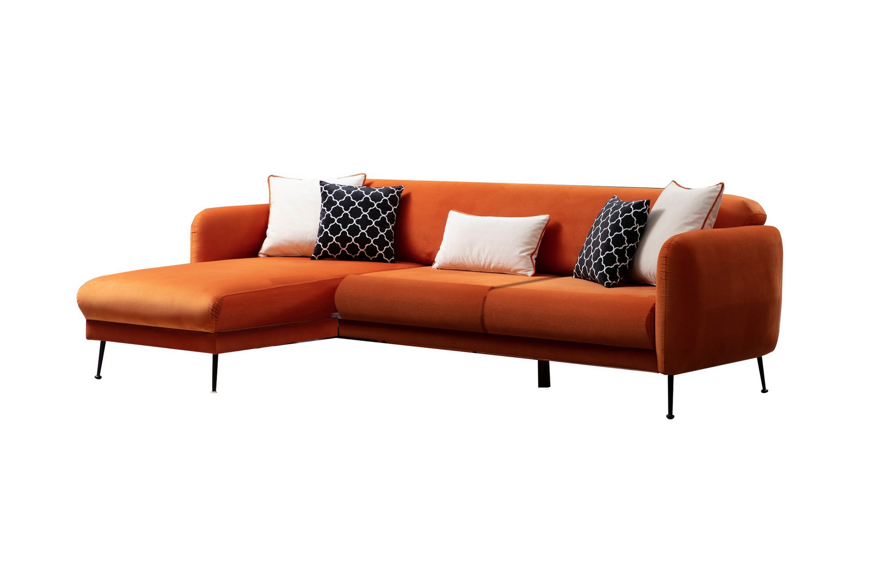 Bäddsoffa Harnist med Divan Vänster Orange