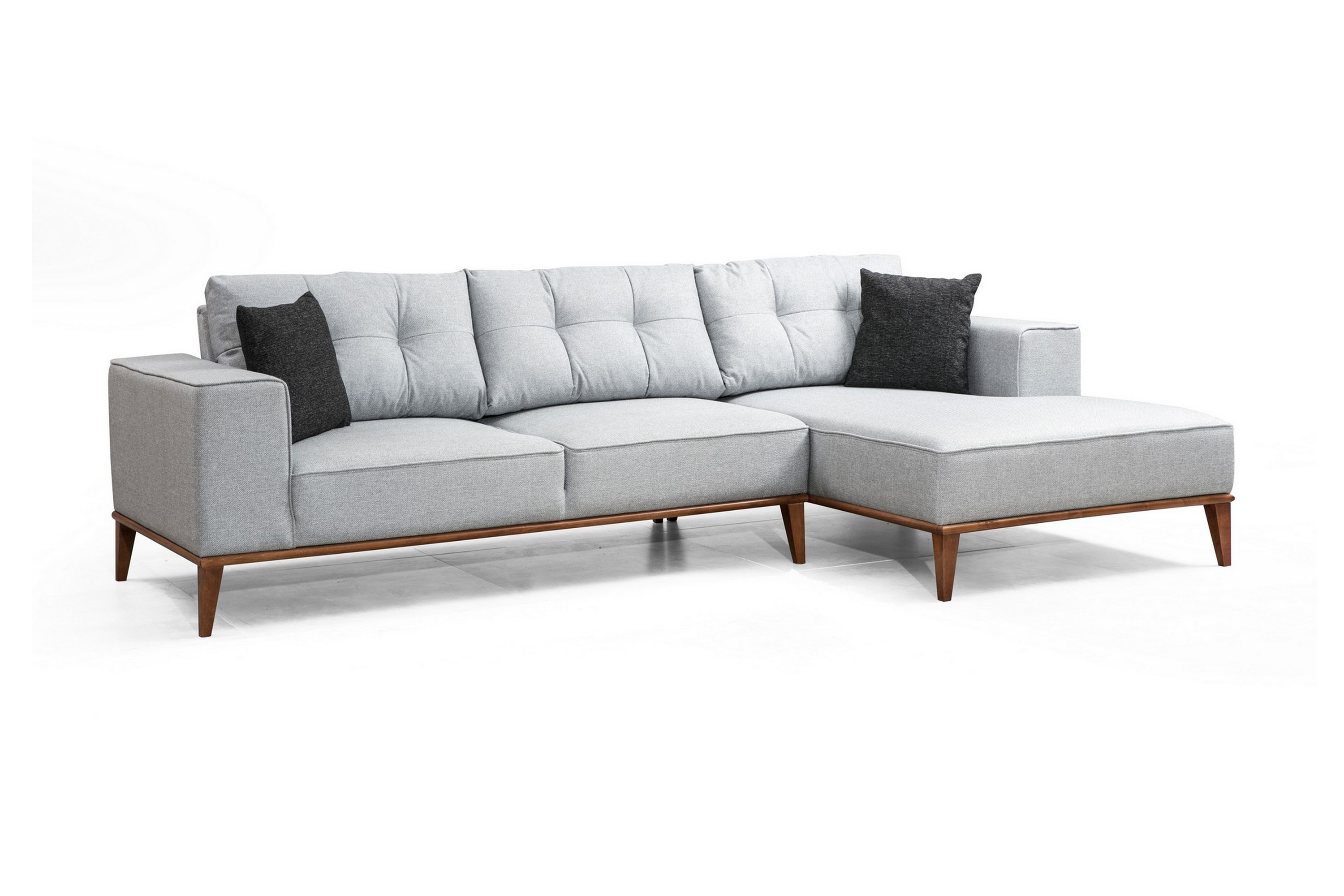 Bäddsoffa Kalnas med Divan Höger Grå