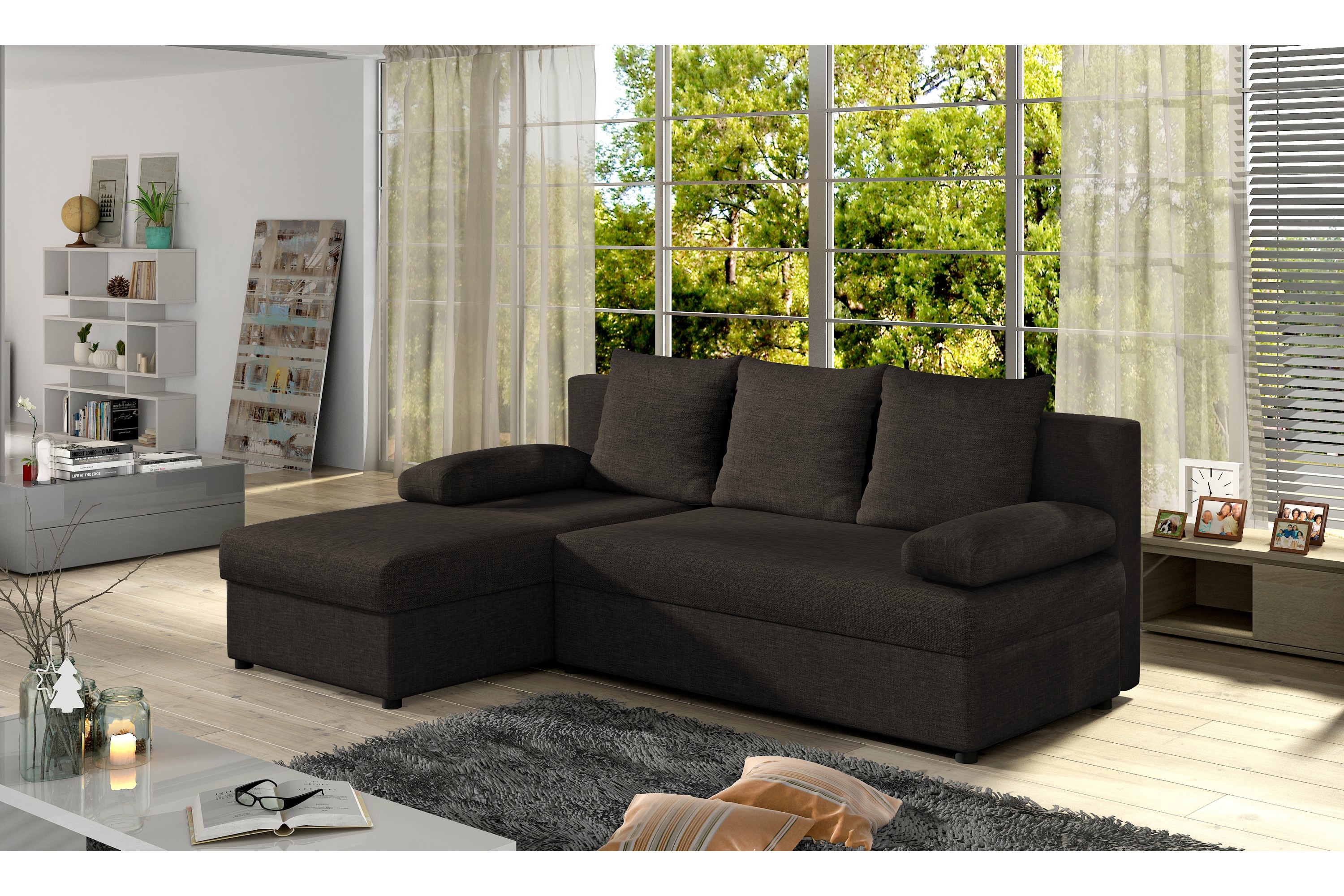 Bäddsoffa Lynnette med Divan Brun