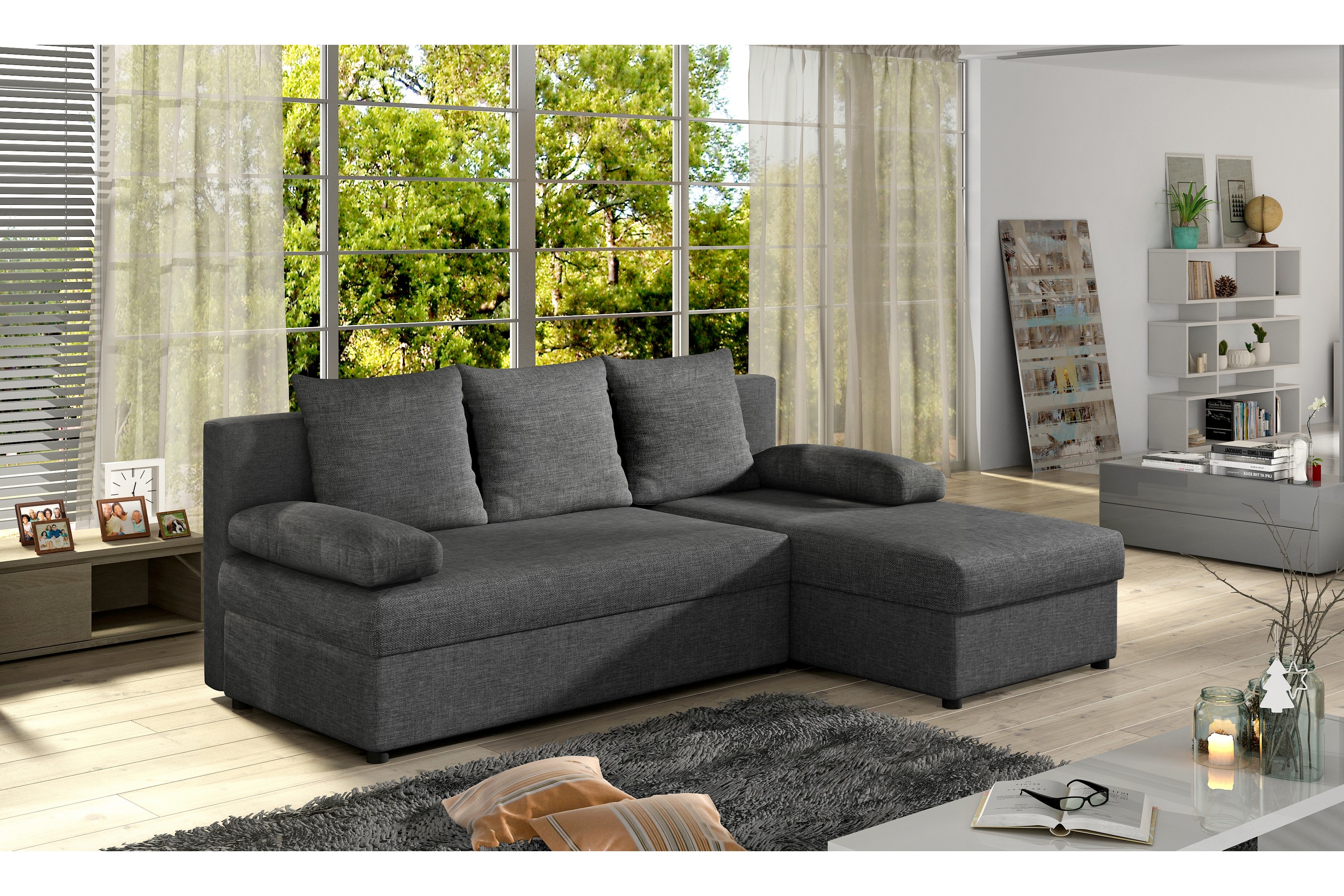 Bäddsoffa Lynnette med Divan Grå