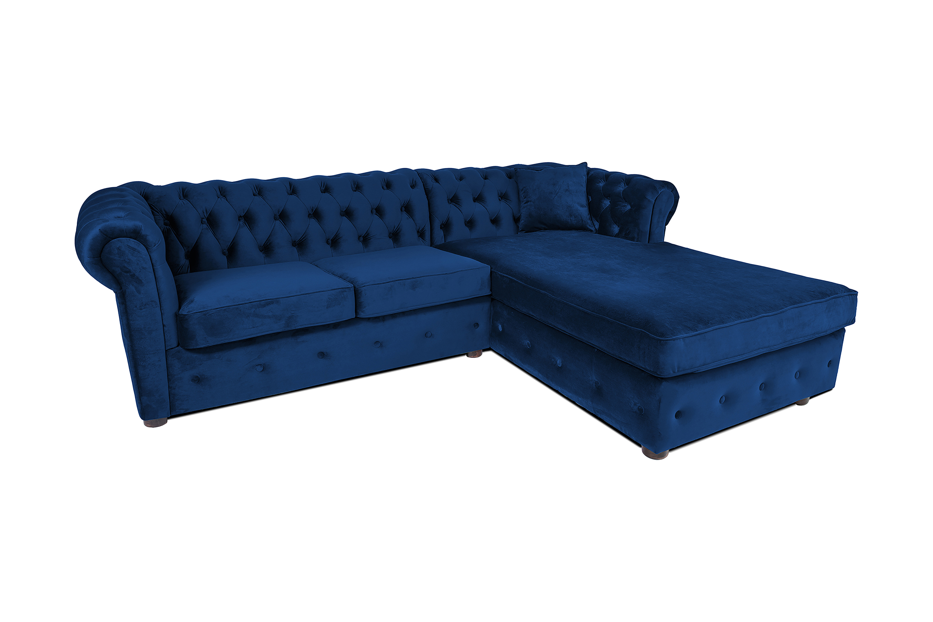 Bäddsoffa m-Divan Chesterfield Kristina Blå