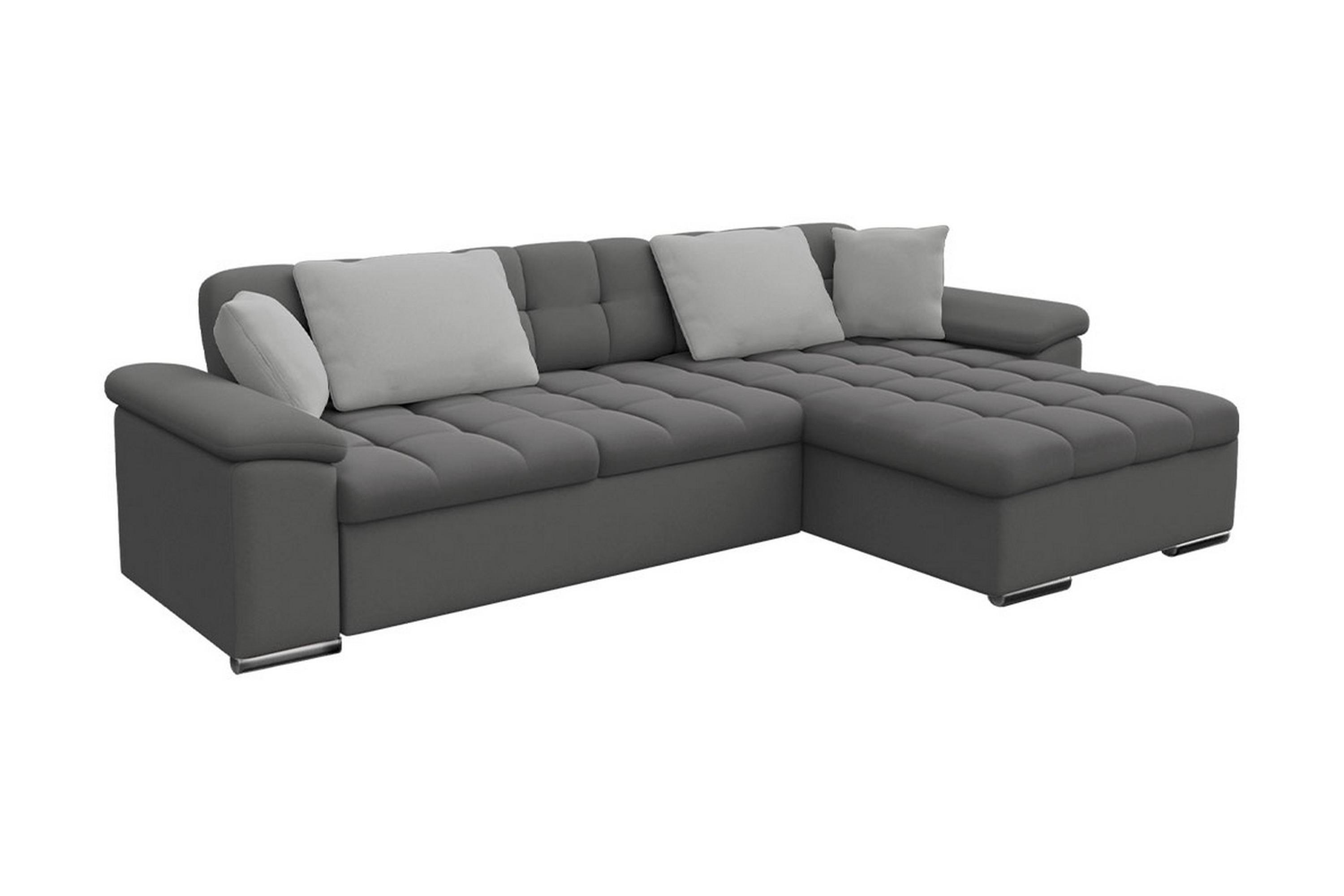 Bäddsoffa m-Divan Chilor Förvaring 3-sits 227x129 Grå