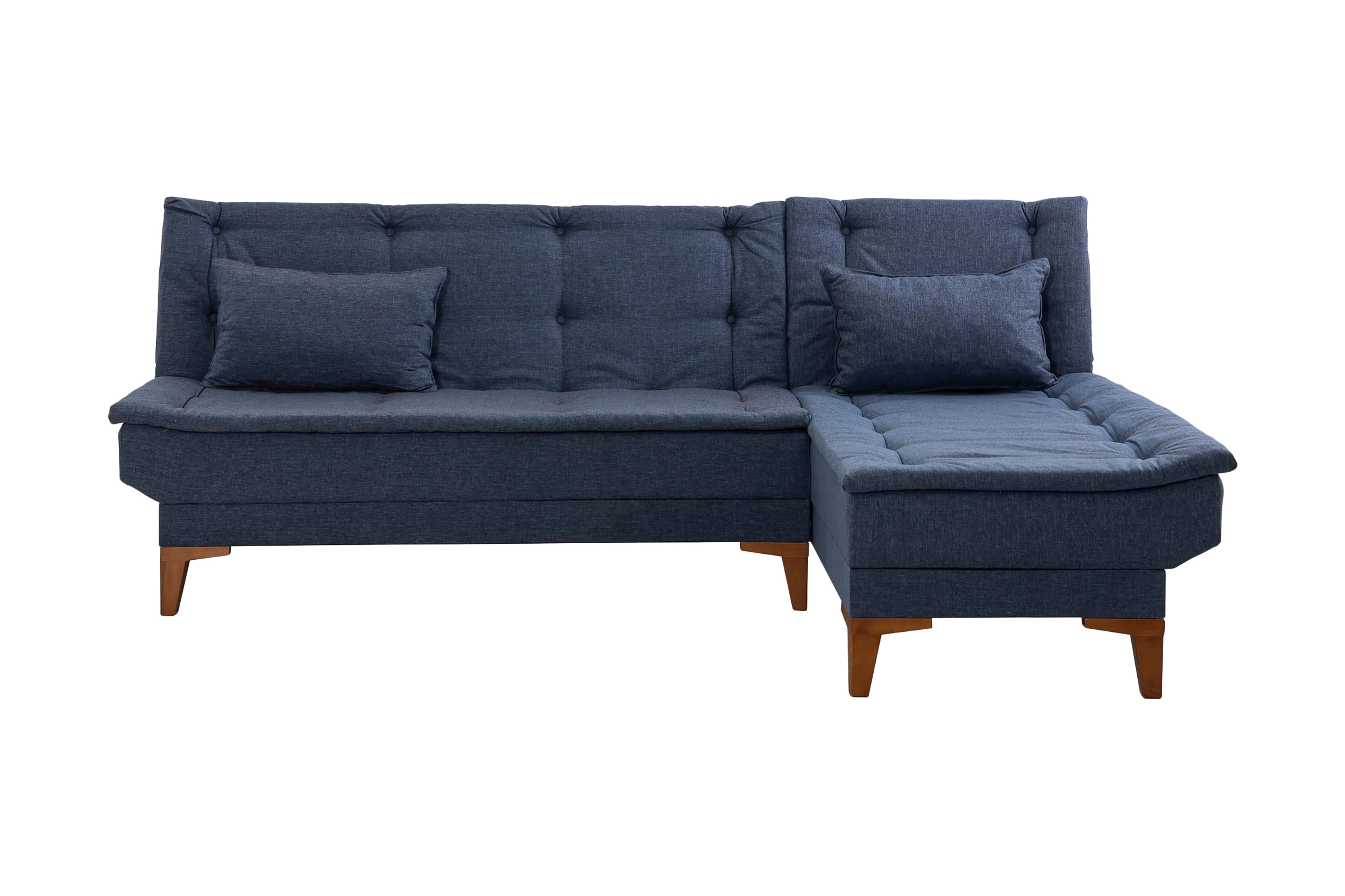 Bäddsoffa m-Divan Longburn 4-sits 107x205 Mörkblå
