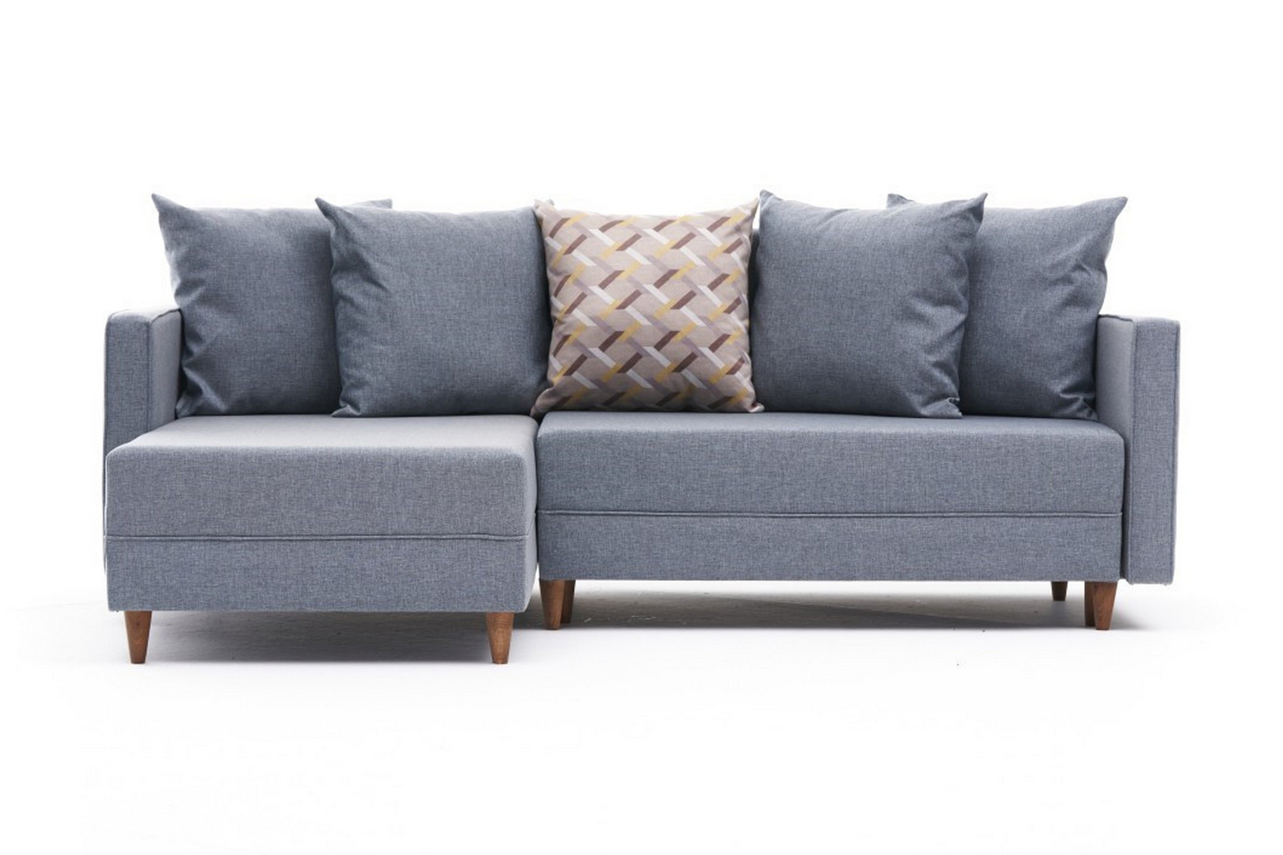 Bäddsoffa m-Divan Makinat 4-sits 192x135 Blå