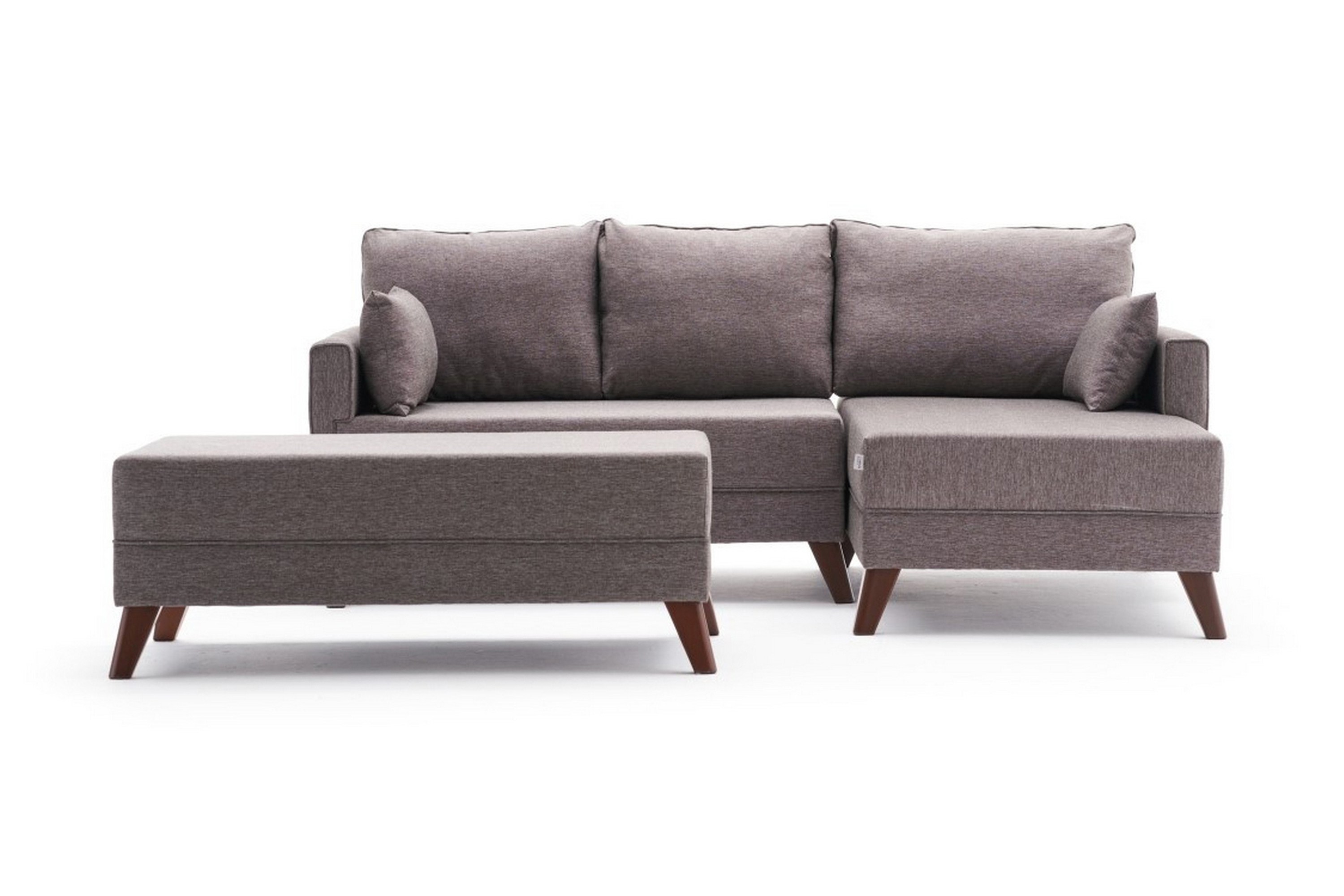 Bäddsoffa med Divan Burundi Mini Höger Brun