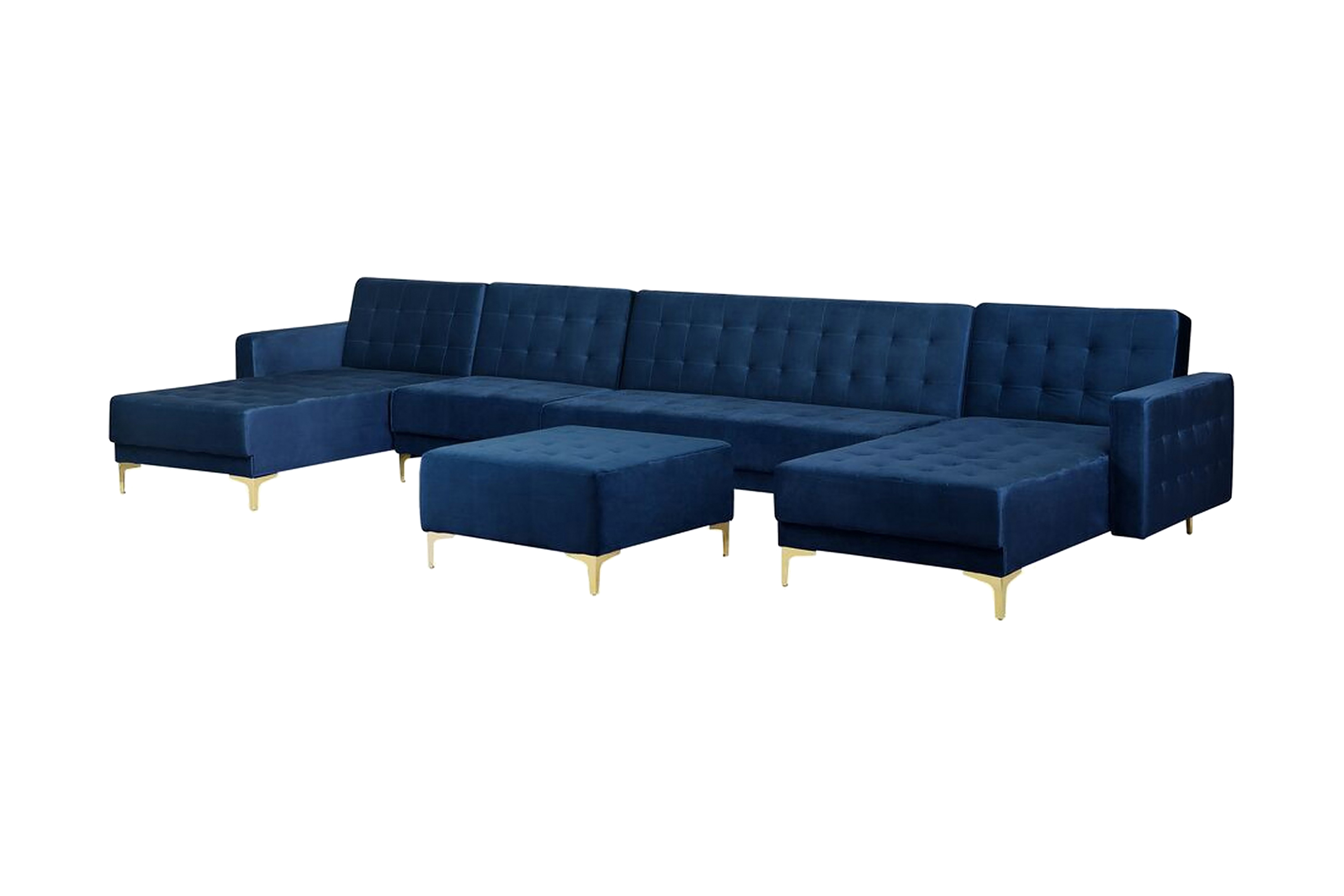 Bäddsoffa Najera med Fotpall Blå