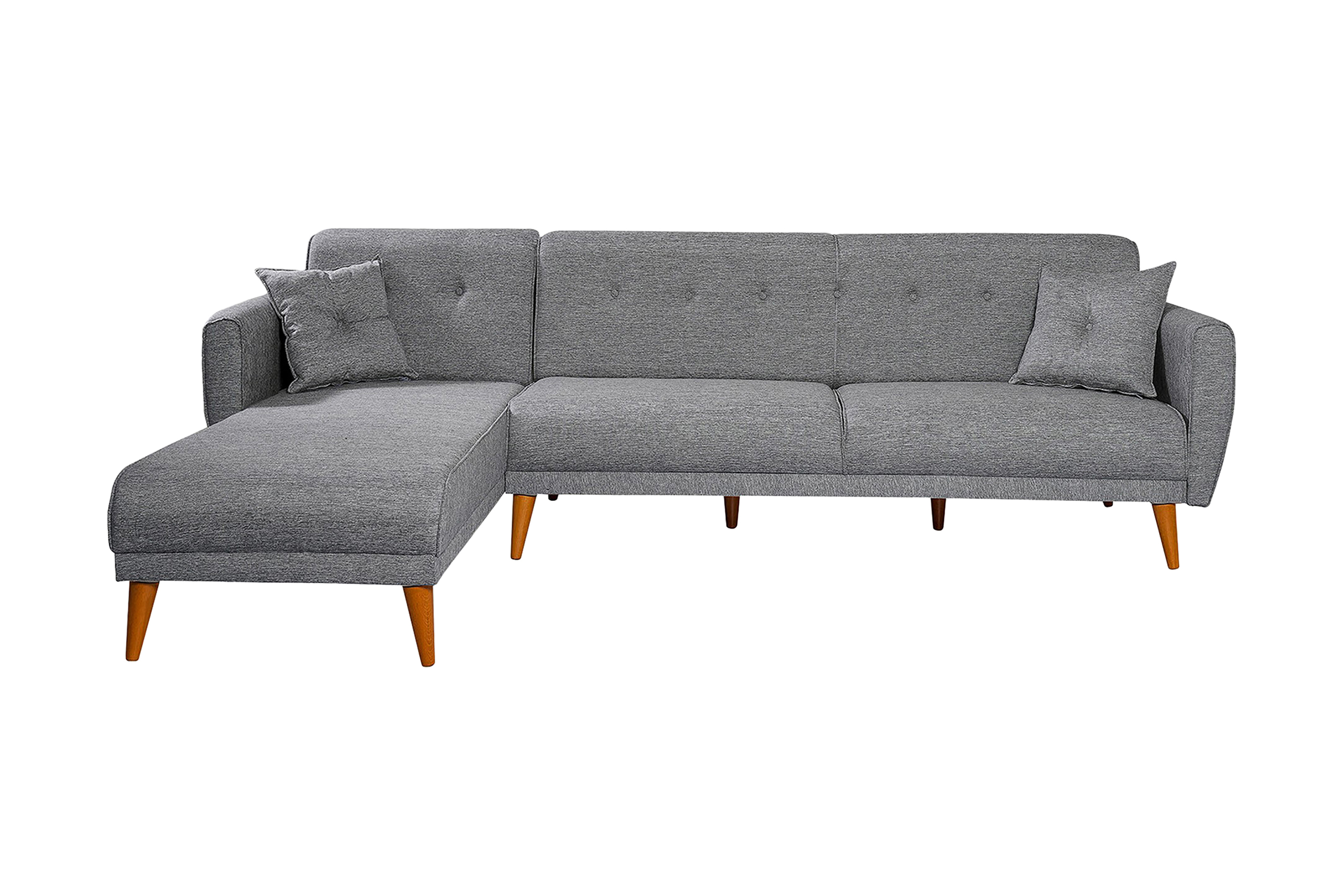 Bäddsoffa Tufford med Divan Vänster Grå