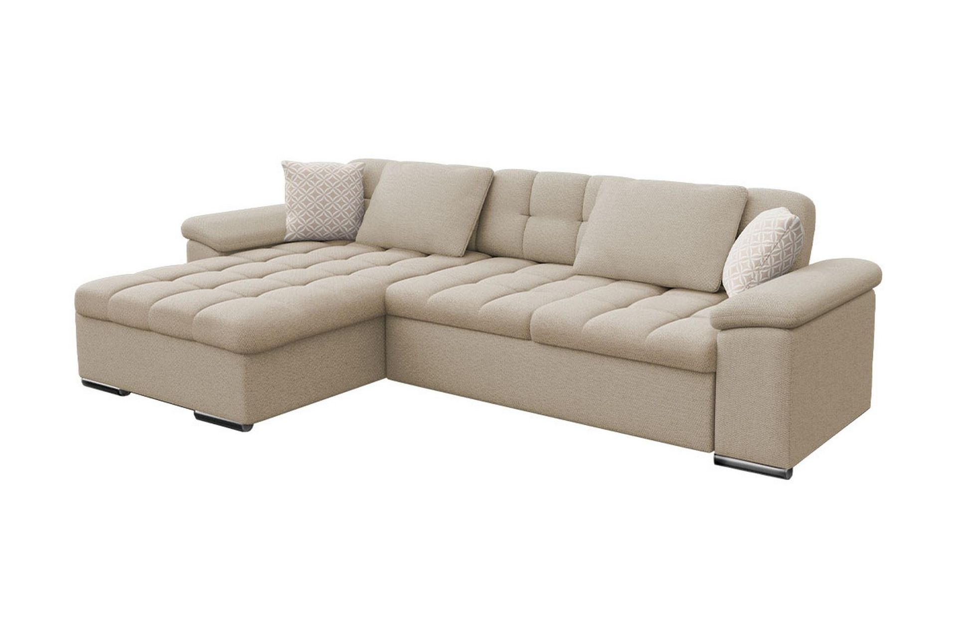 Camior Bäddsoffa m. Divan Förvaring 3-sits 227x129 - Beige