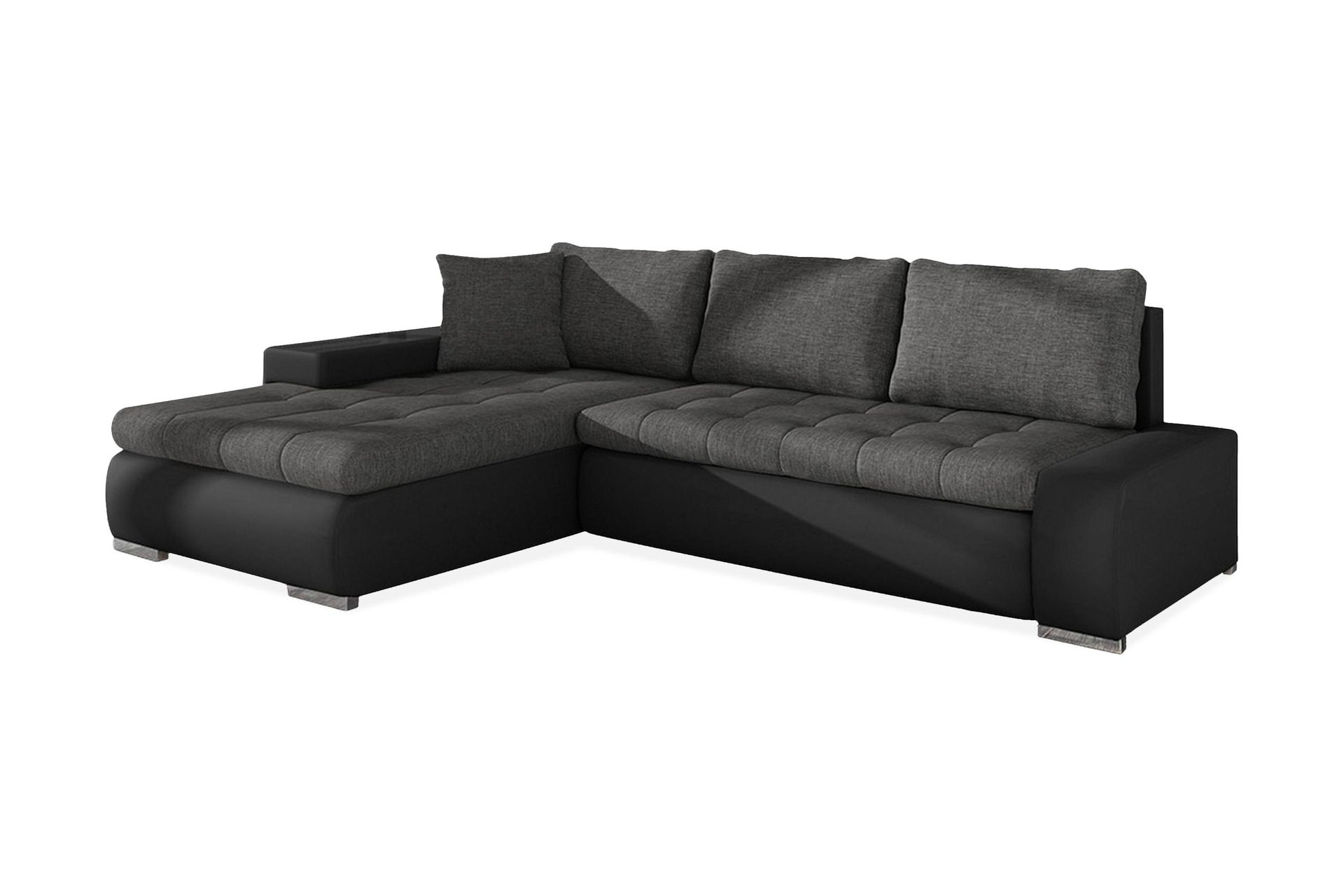 Cerys Divanbäddsoffa 265x185x85 cm Universal - Svart