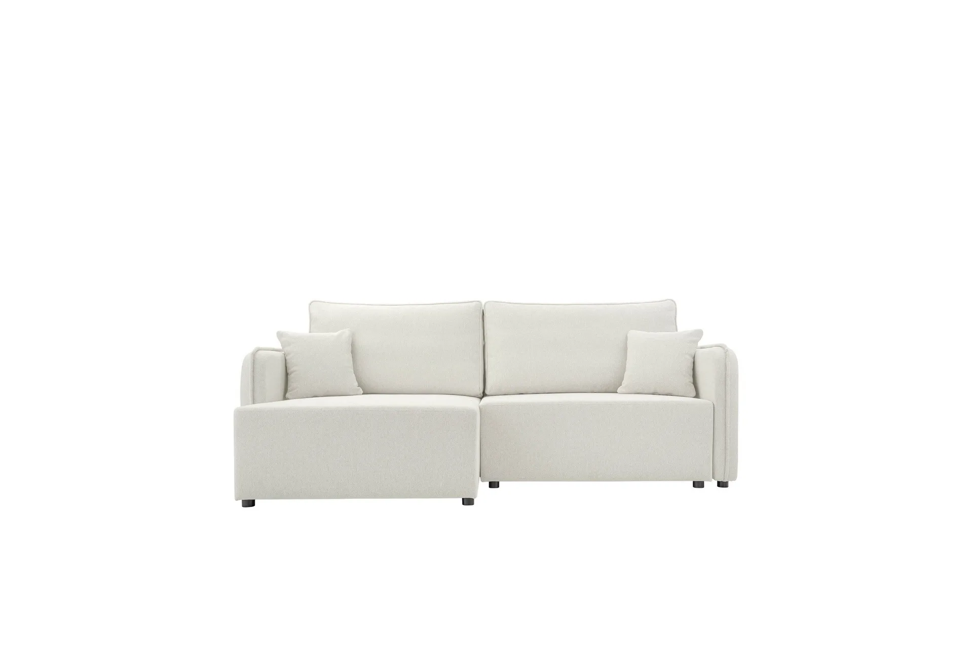Chandru B&auml;ddsoffa med Divan 3-sits i Plysch - Beige