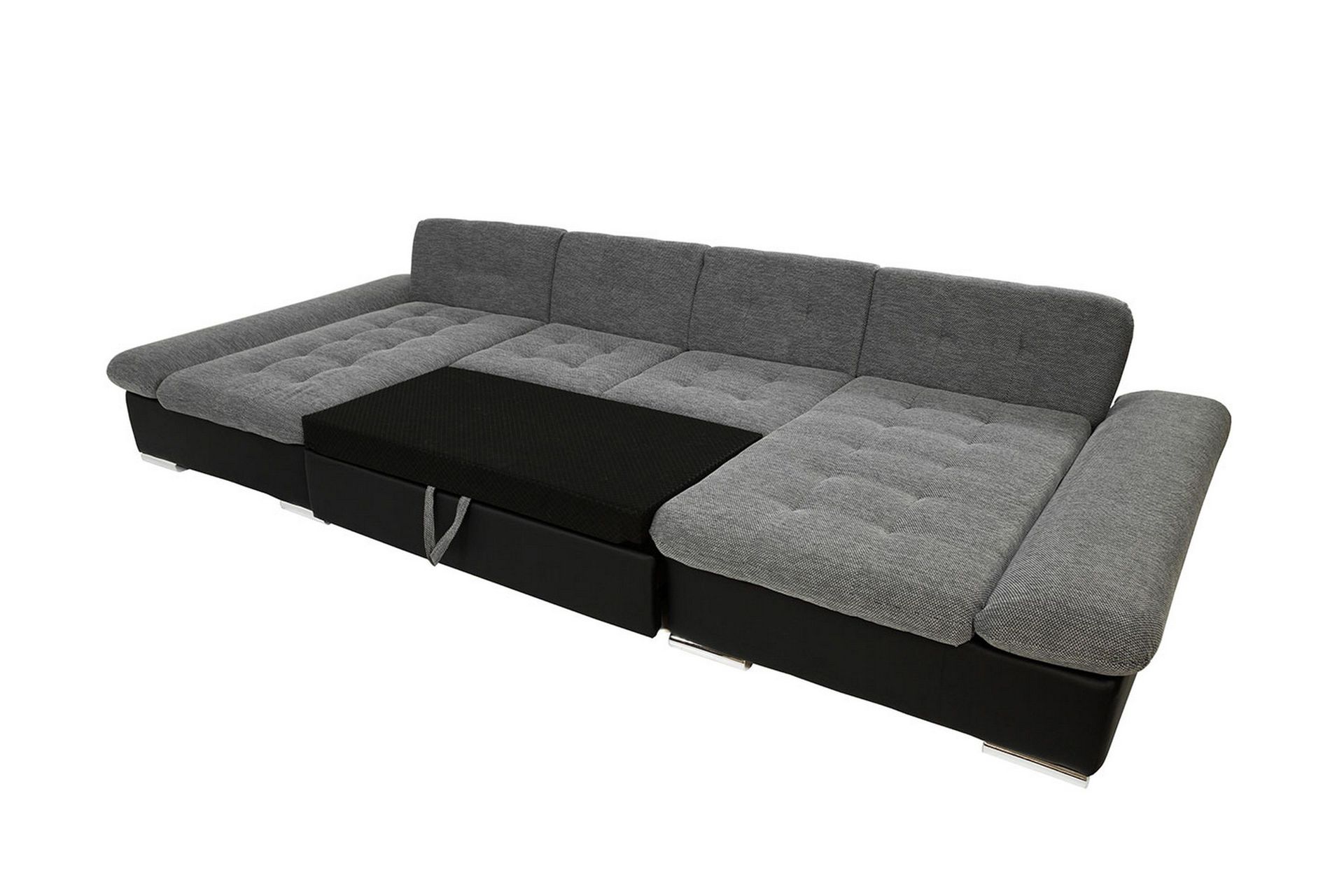 Dewitt 4-sits Universal Hörnsoffa med Divan och Schäslong i Sammet - Grå