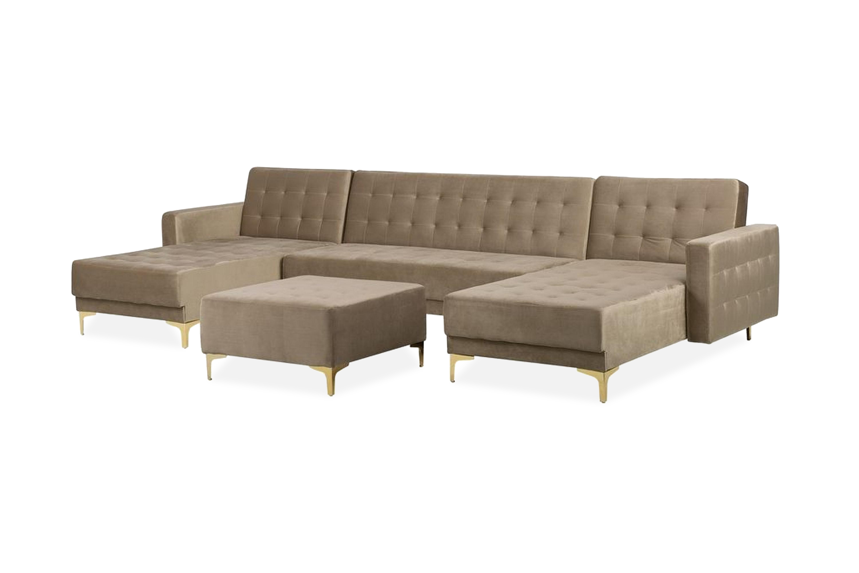 Divansoffa Najera med Fotpall Beige
