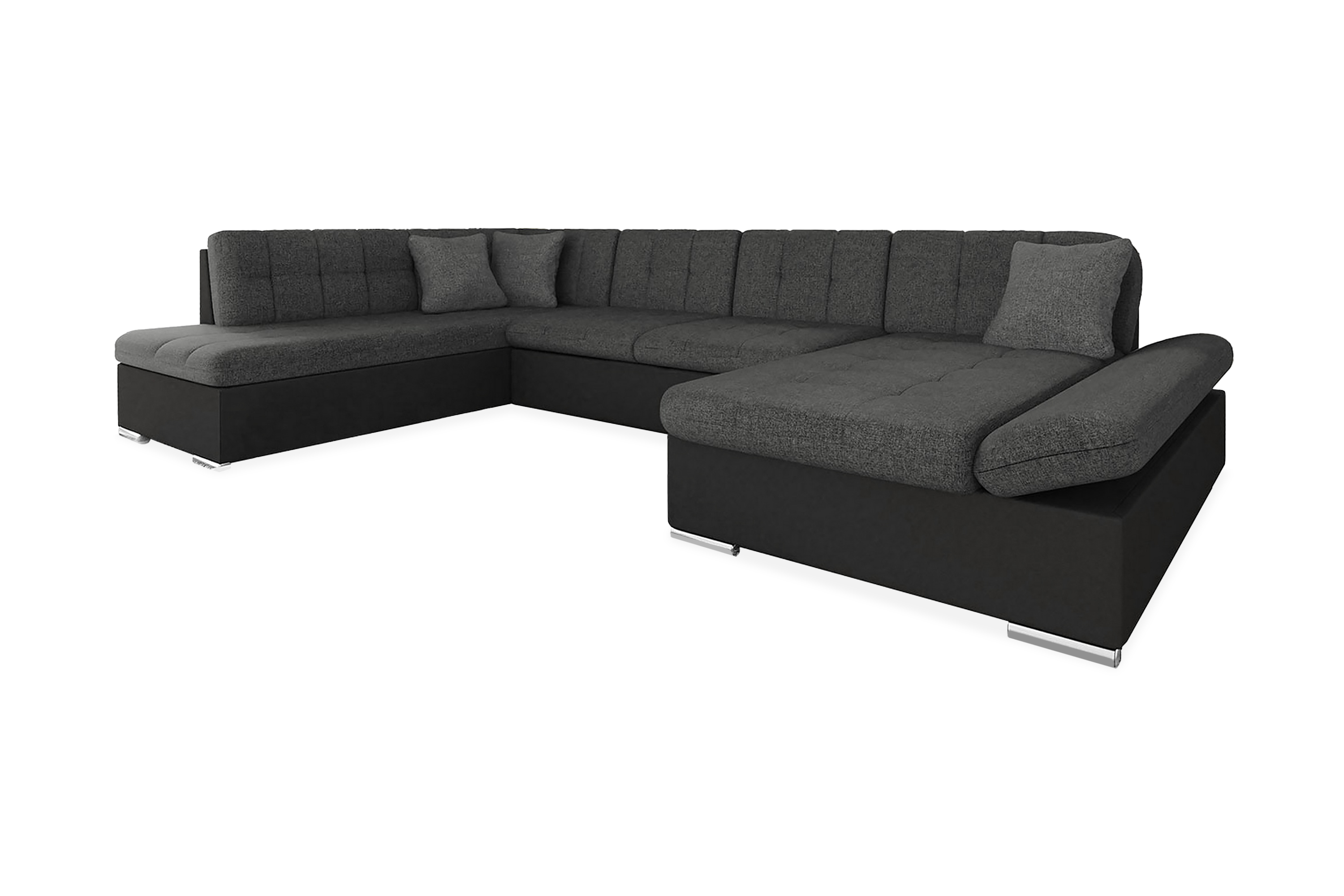 Jampra 6-sits Bäddsoffa Universal Svart/Grå