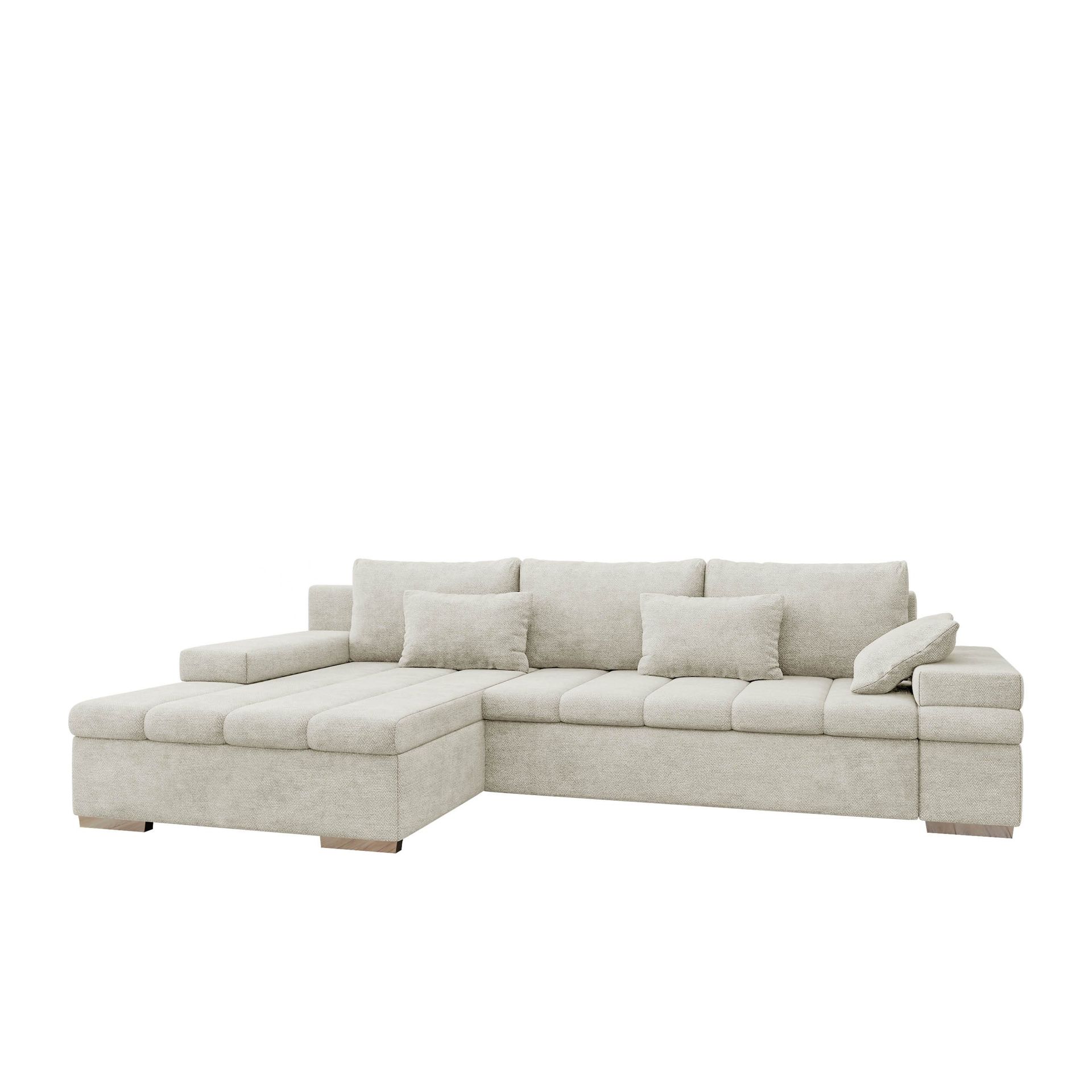 Naoma 4-sits B&auml;ddsoffa divan v&auml;nster med f&ouml;rvaring -