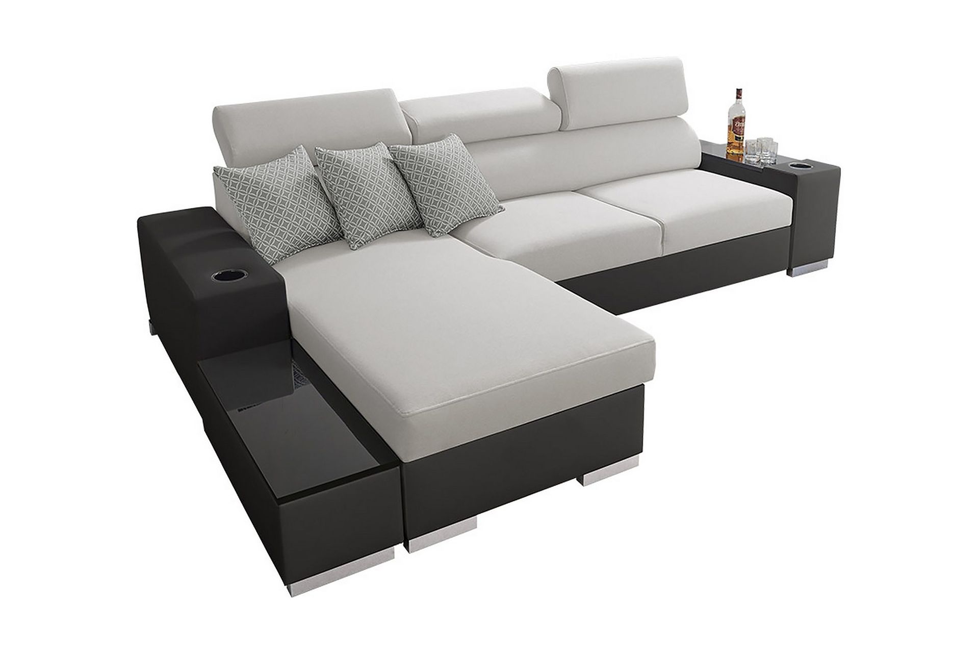 Pereso H&ouml;rnsoffa V&auml;nster LED-belysning - Gr&aring;