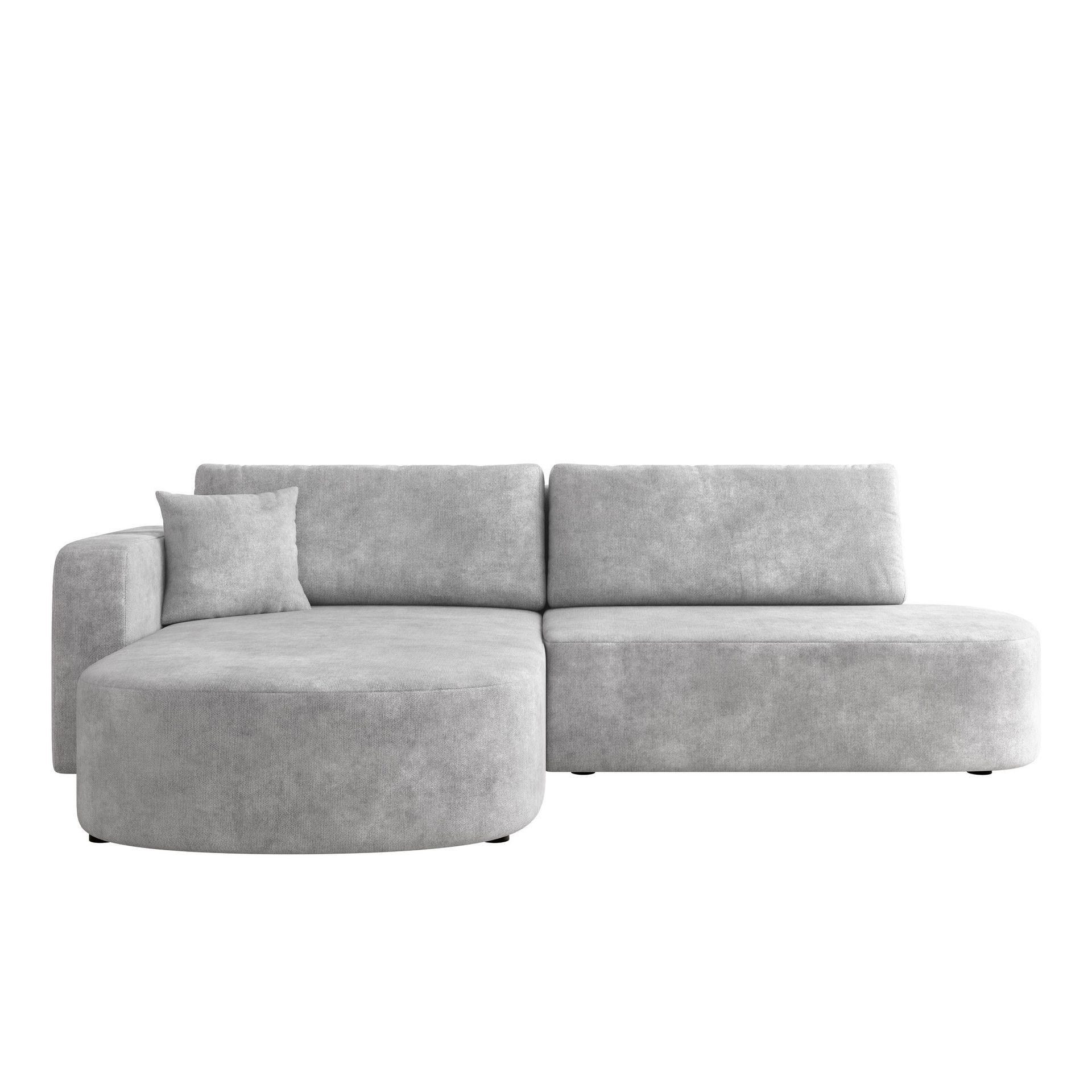 Pryda 4-sits Bäddsoffa divan vänster med förvaring - grå