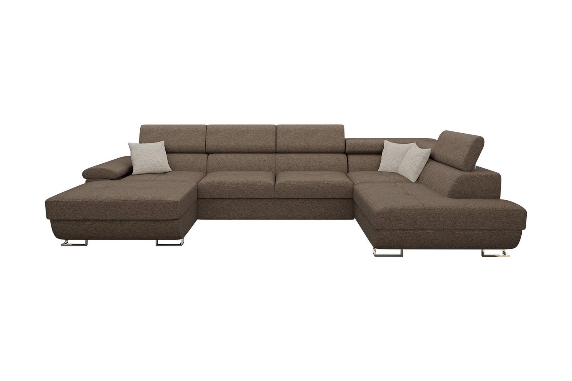 Reginia B&auml;ddsoffa m. Divan och Sch&auml;slong F&ouml;rvaring 4-sits - Brun