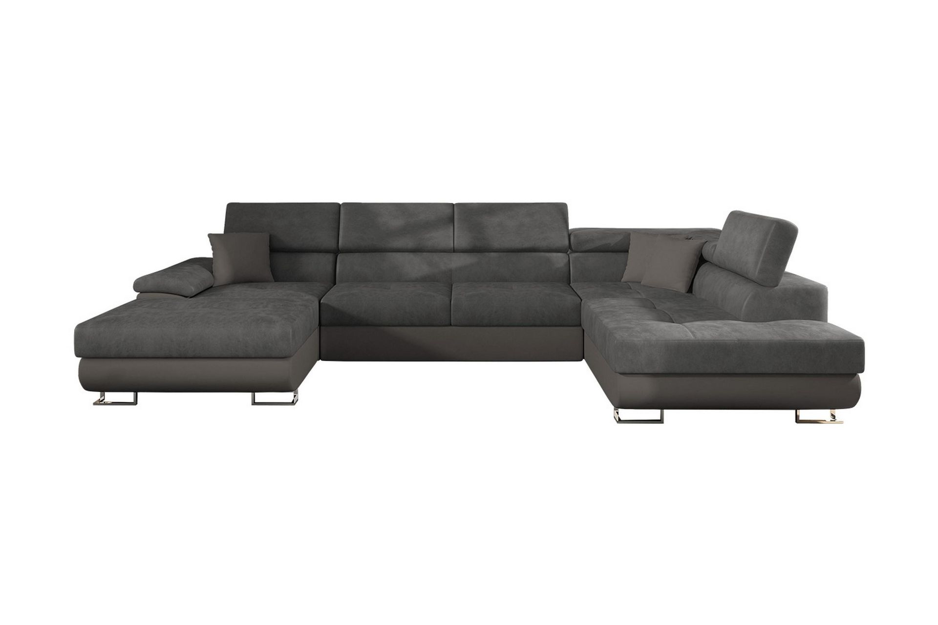 Reginia Bäddsoffa m. Divan och Schäslong Förvaring 4-sits - Grå