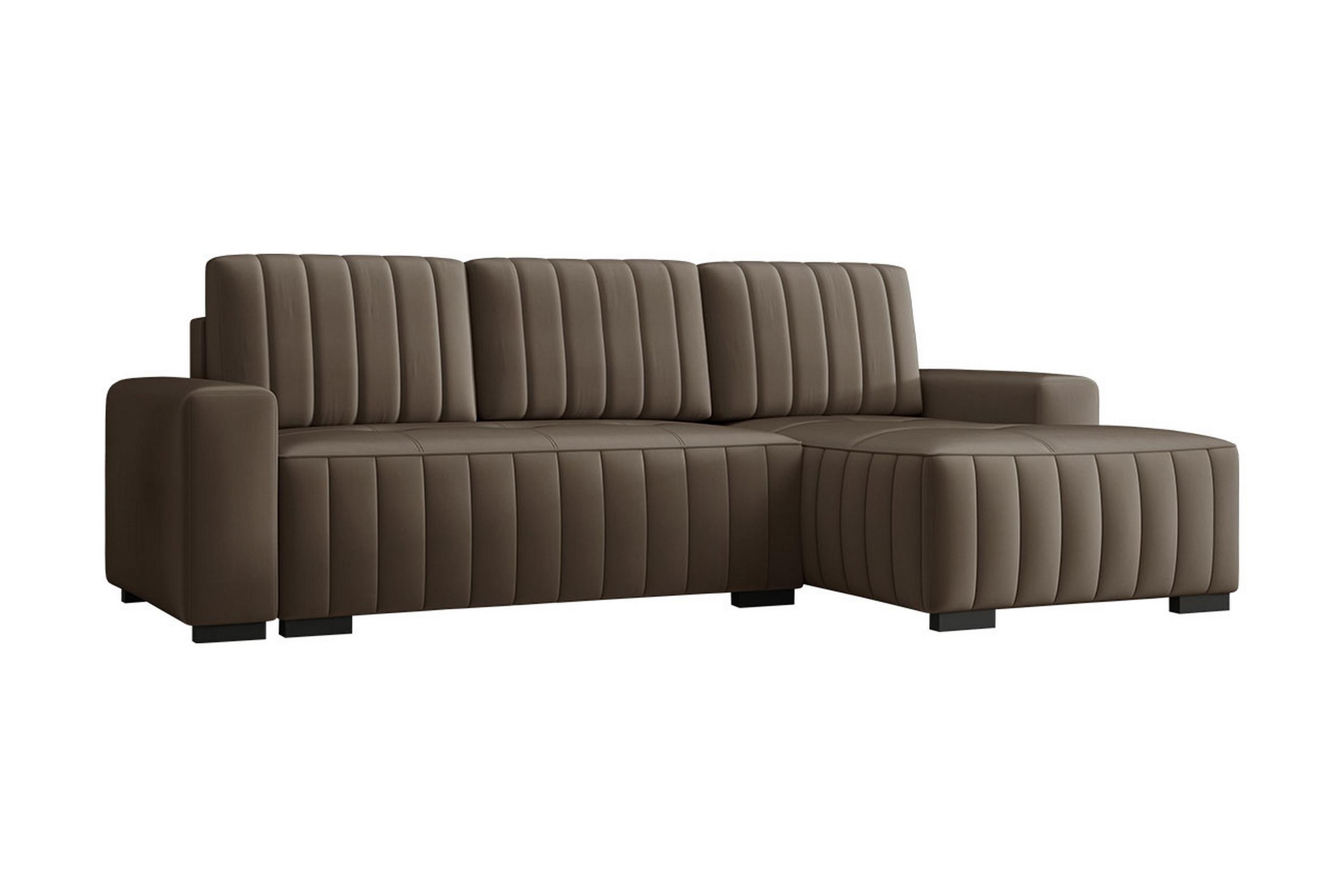 Vidin 3-sits Bäddsoffa Vänster Brun