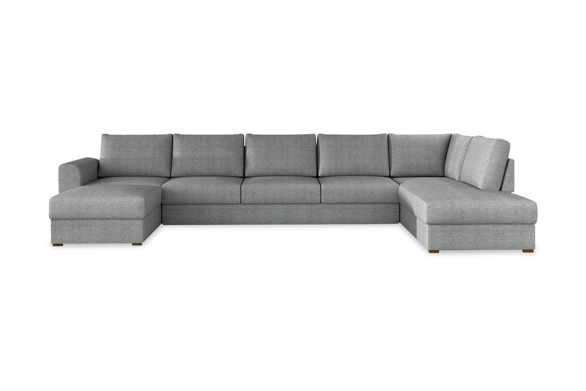 Wilma Bäddsoffa 141x340 cm med Förvaring i Tyg - Grå