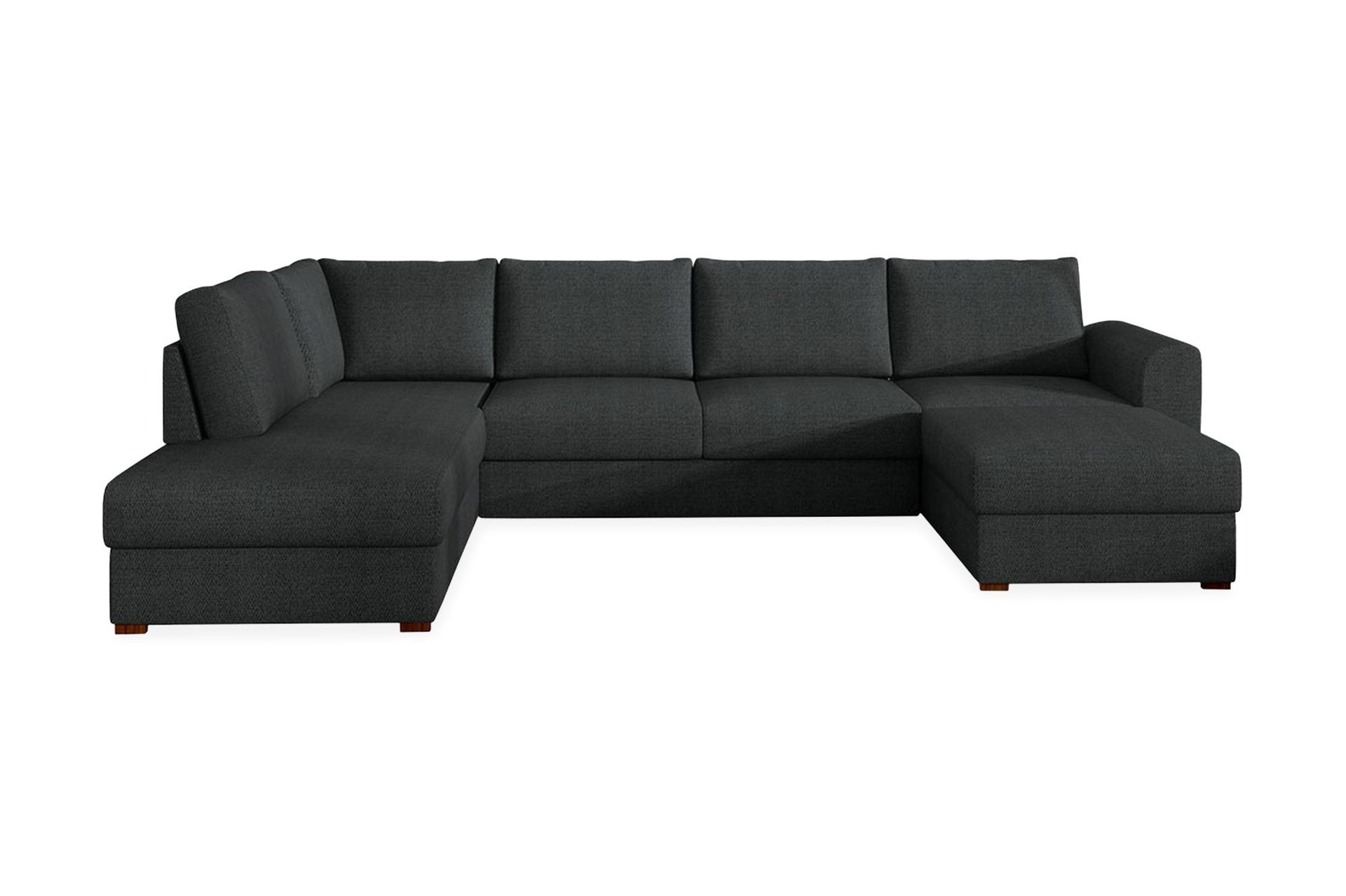 Wilma Stor 6-sits U-formad B&auml;ddsoffa med F&ouml;rvaring - Svart