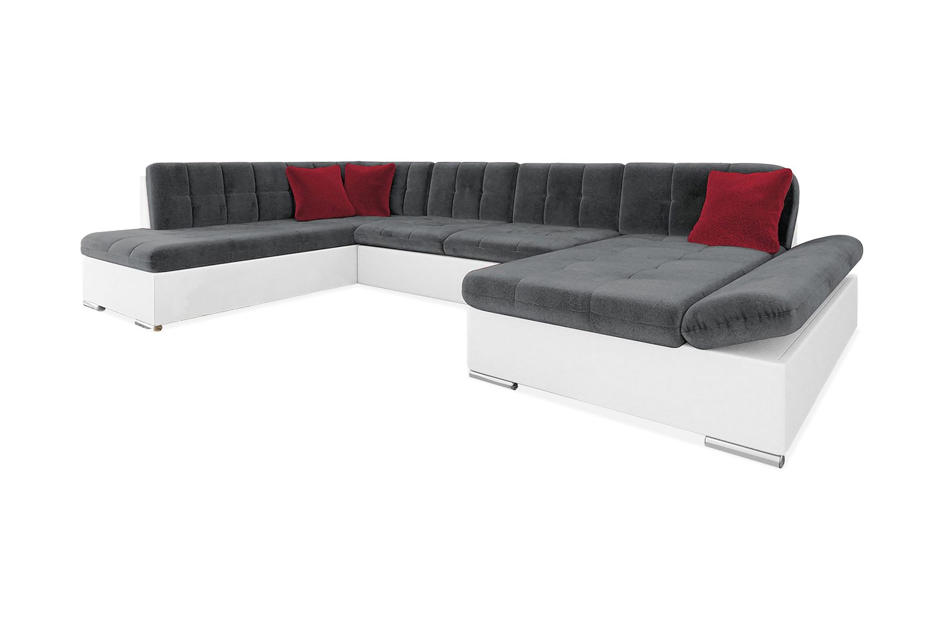 Zumar 8-sits Bäddsoffa Universal - Vit/Grå