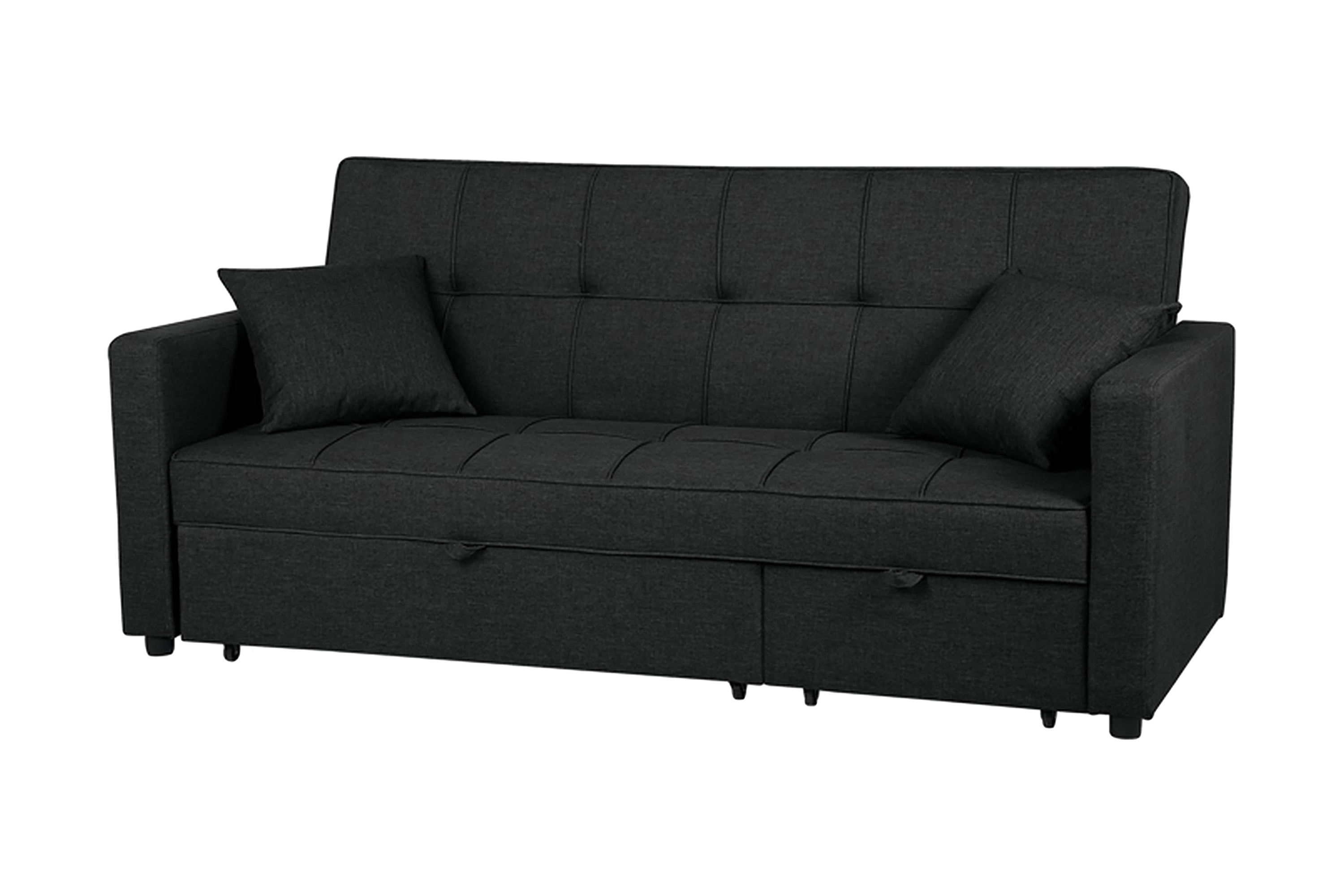bäddsoffa glomma 207 cm - svart