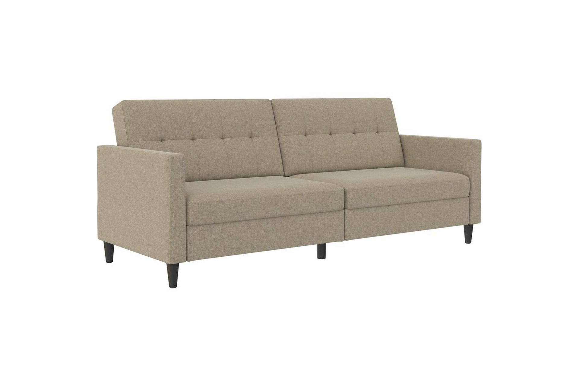B&auml;ddsoffa Hartford 203x83x82 cm, Cappuccino, Linnetyg Utseende (100% Polyester - 203x83x82 cm, Cappuccino, Linnetyg Utseende (100% Polyester