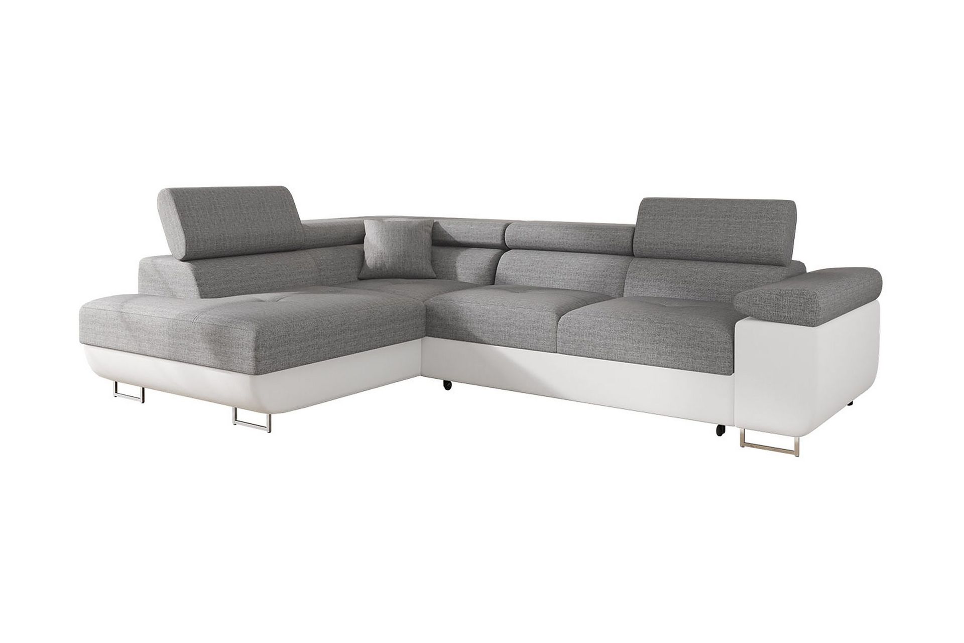 Bäddsoffa med schäslong - Grå