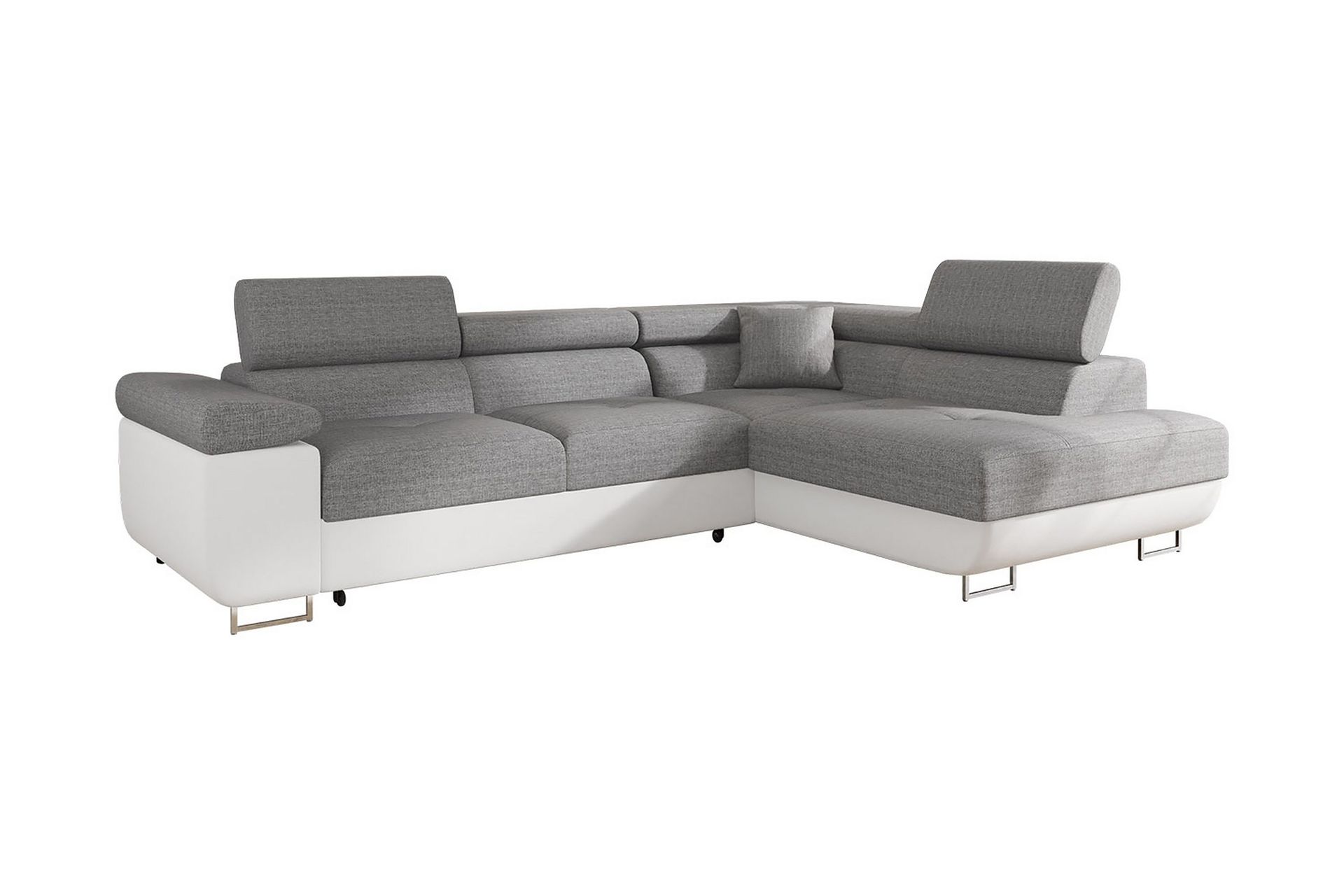 Bäddsoffa med schäslong - Grå