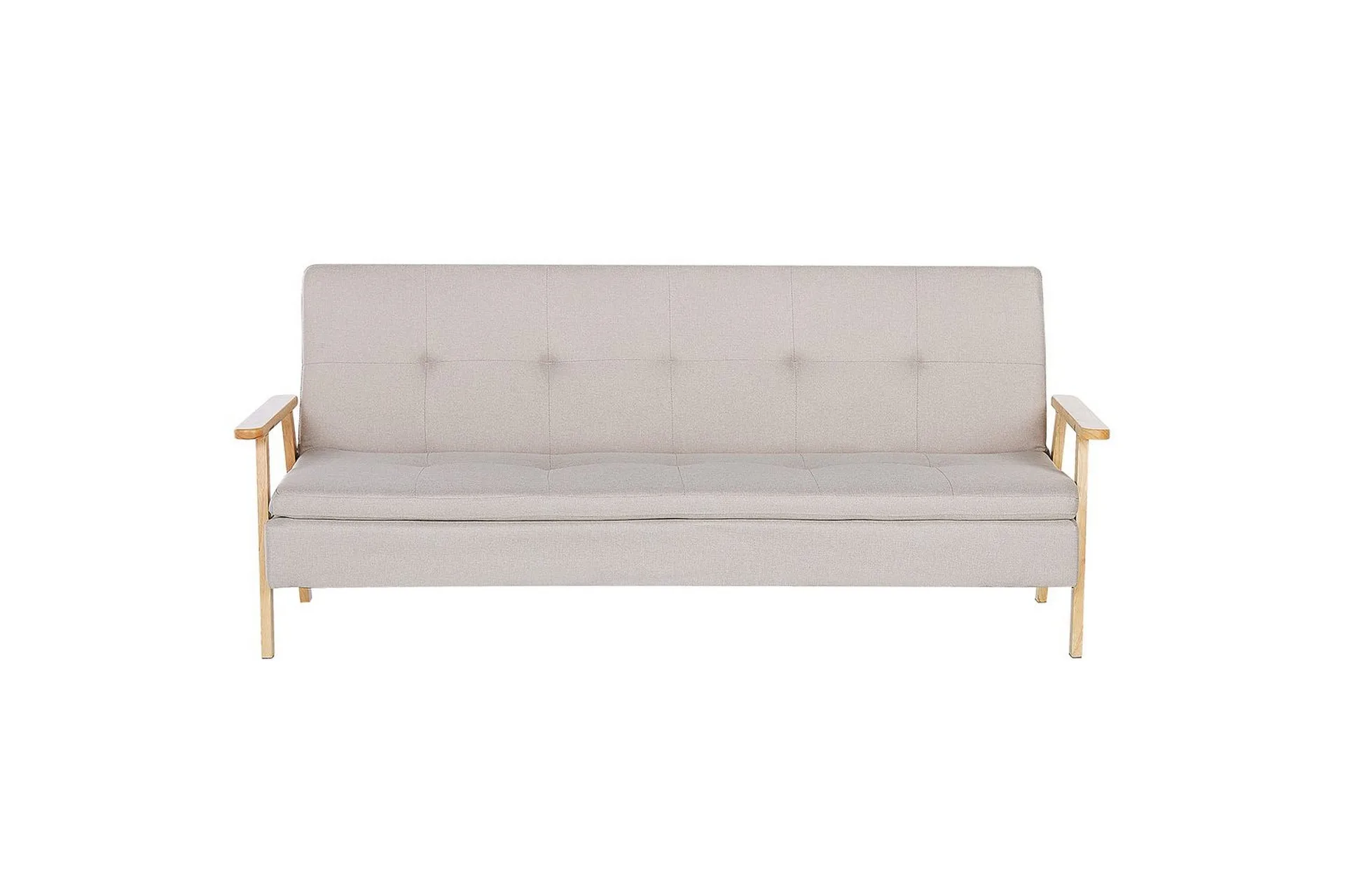 B&auml;ddsoffa Tjorn - Beige, ljust tr&auml;, 185x110 cm