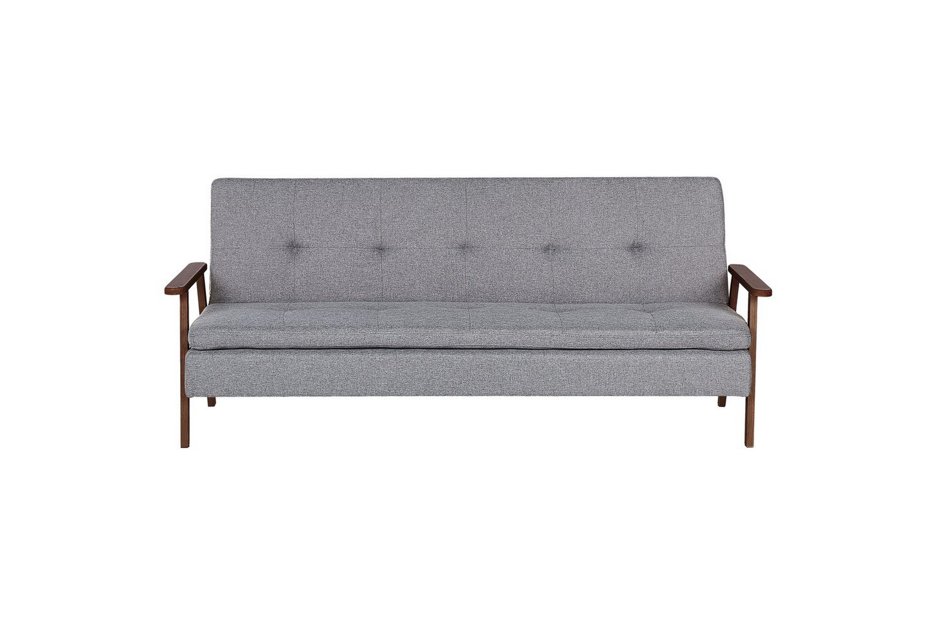 bäddsoffa tjorn - ljusgrå, mörkt trä, 185x110 cm